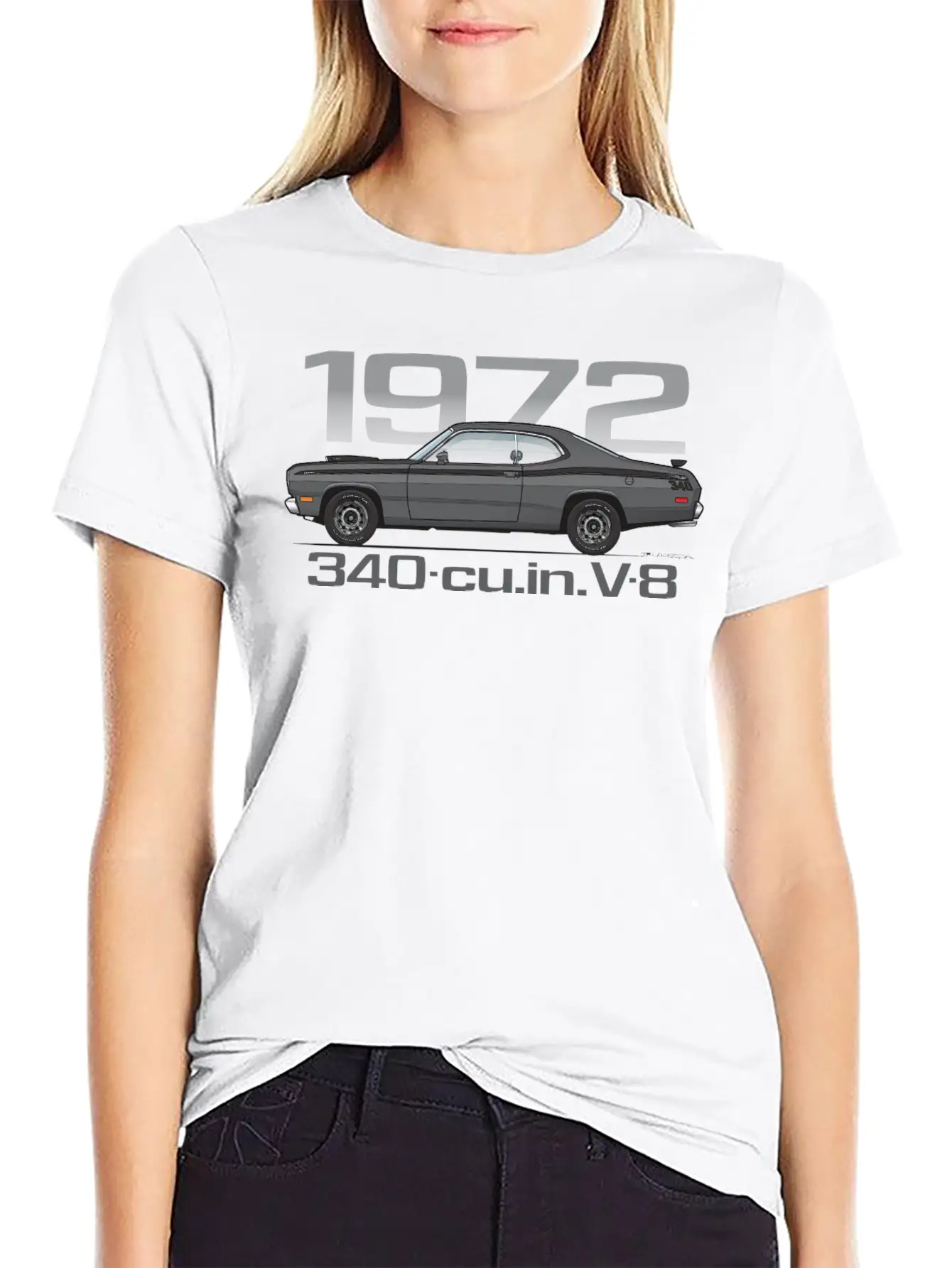1972 Charcoal Classic Fit Graphic Tee For Daily Comfort – Unisex Cotton Shirt