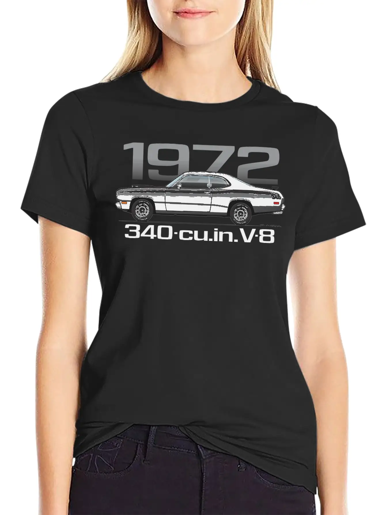 1972 Charcoal Classic Fit Graphic Tee For Daily Comfort – Unisex Cotton Shirt