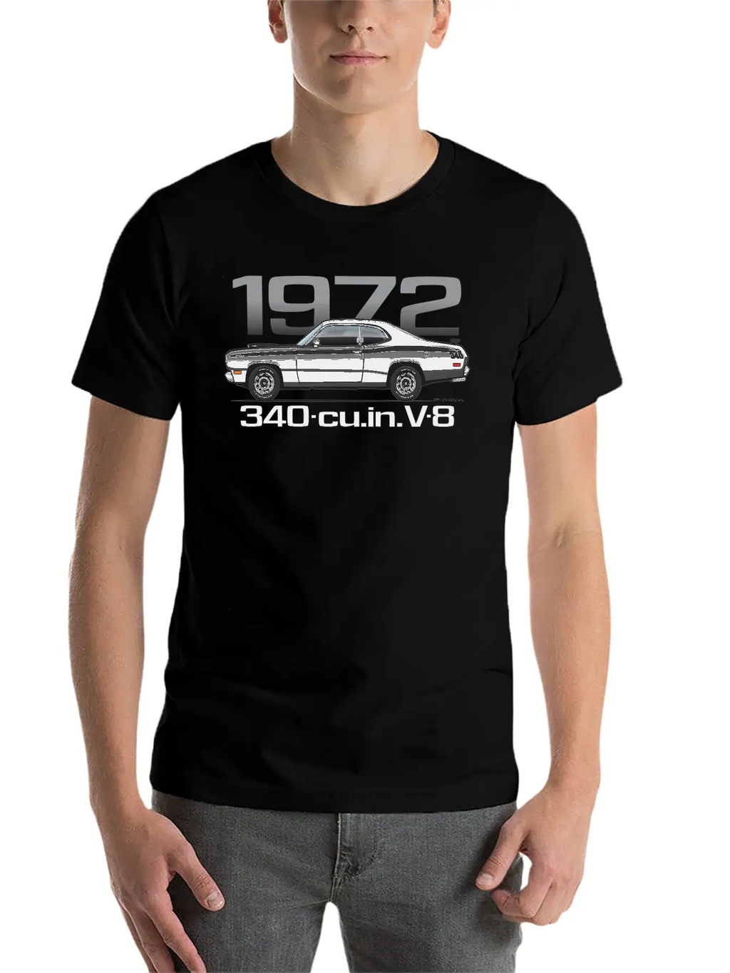 1972 Charcoal Classic Fit Graphic Tee For Daily Comfort – Unisex Cotton Shirt
