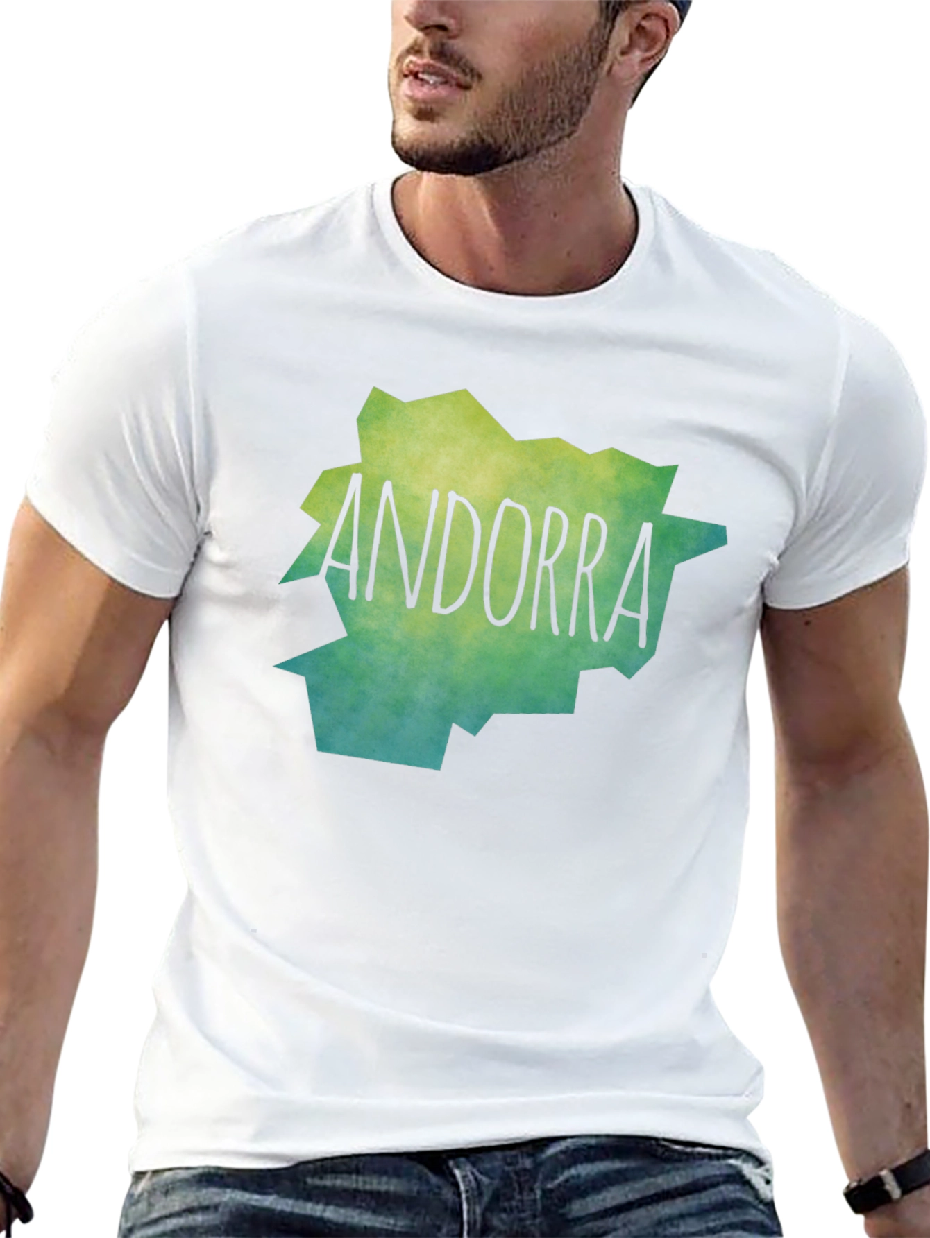 Andorra Map T-Shirt - Black Cotton Tee