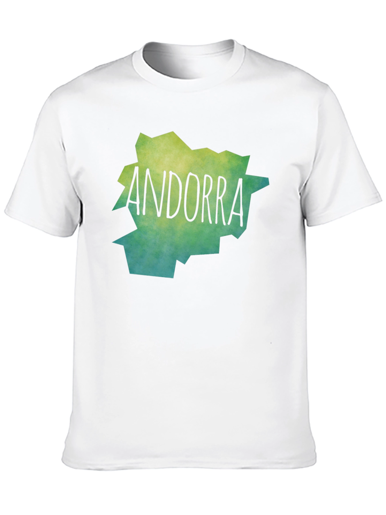 Andorra Map T-Shirt - Black Cotton Tee