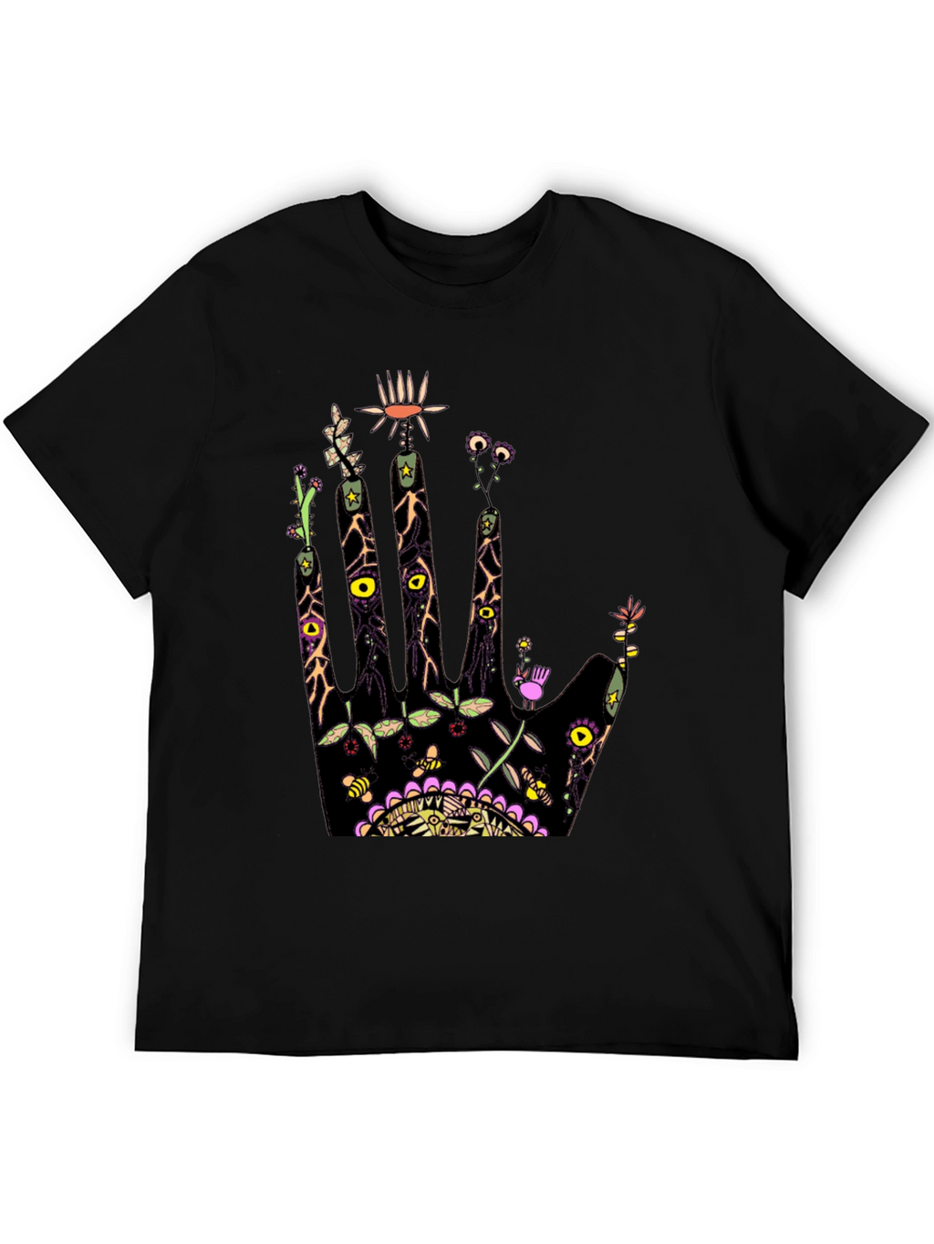 Abstract Floral Hand Print Tee