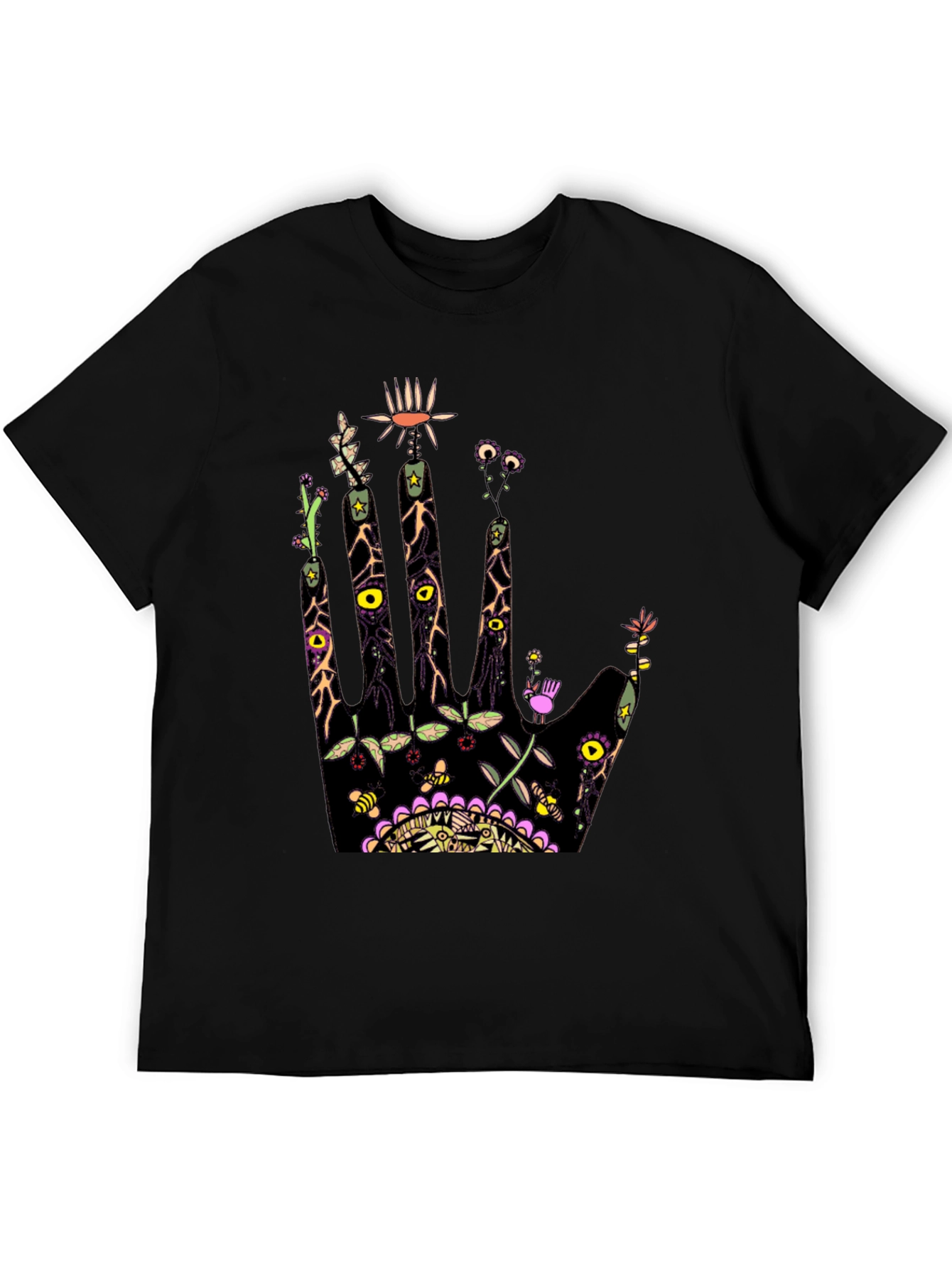 Abstract Floral Hand Print Tee