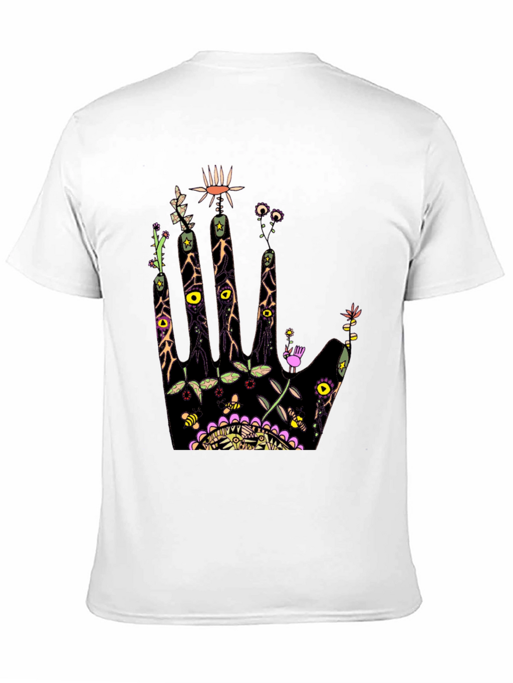 Abstract Floral Hand Print Tee