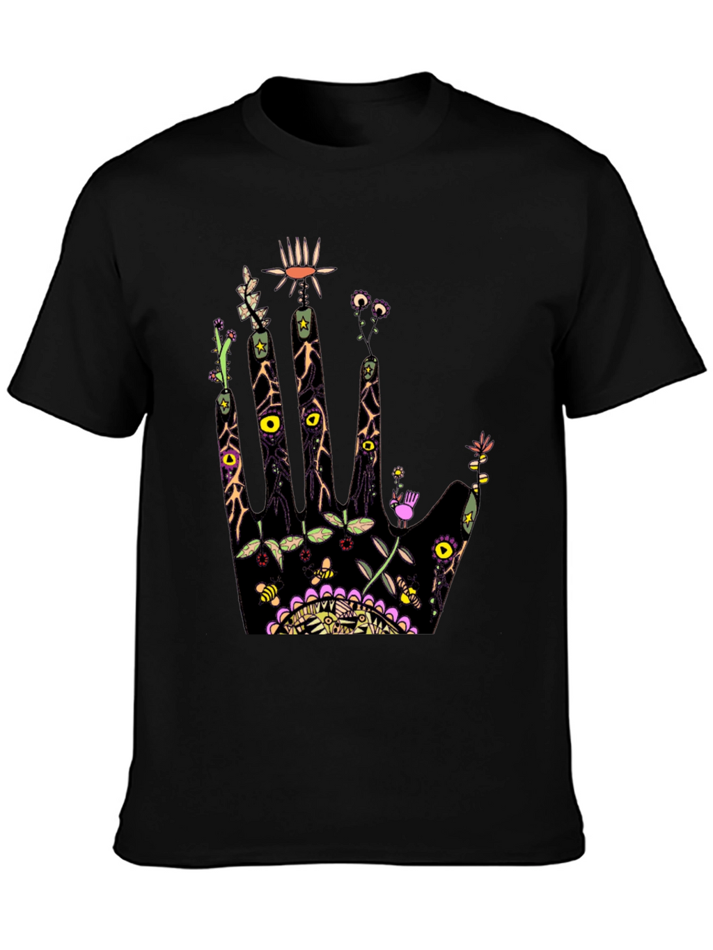 Abstract Floral Hand Print Tee