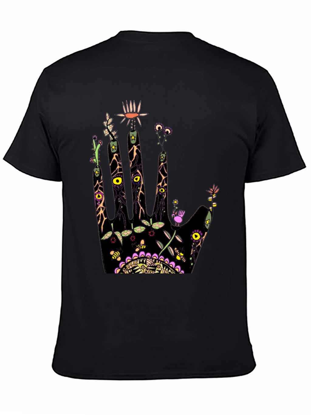 Abstract Floral Hand Print Tee