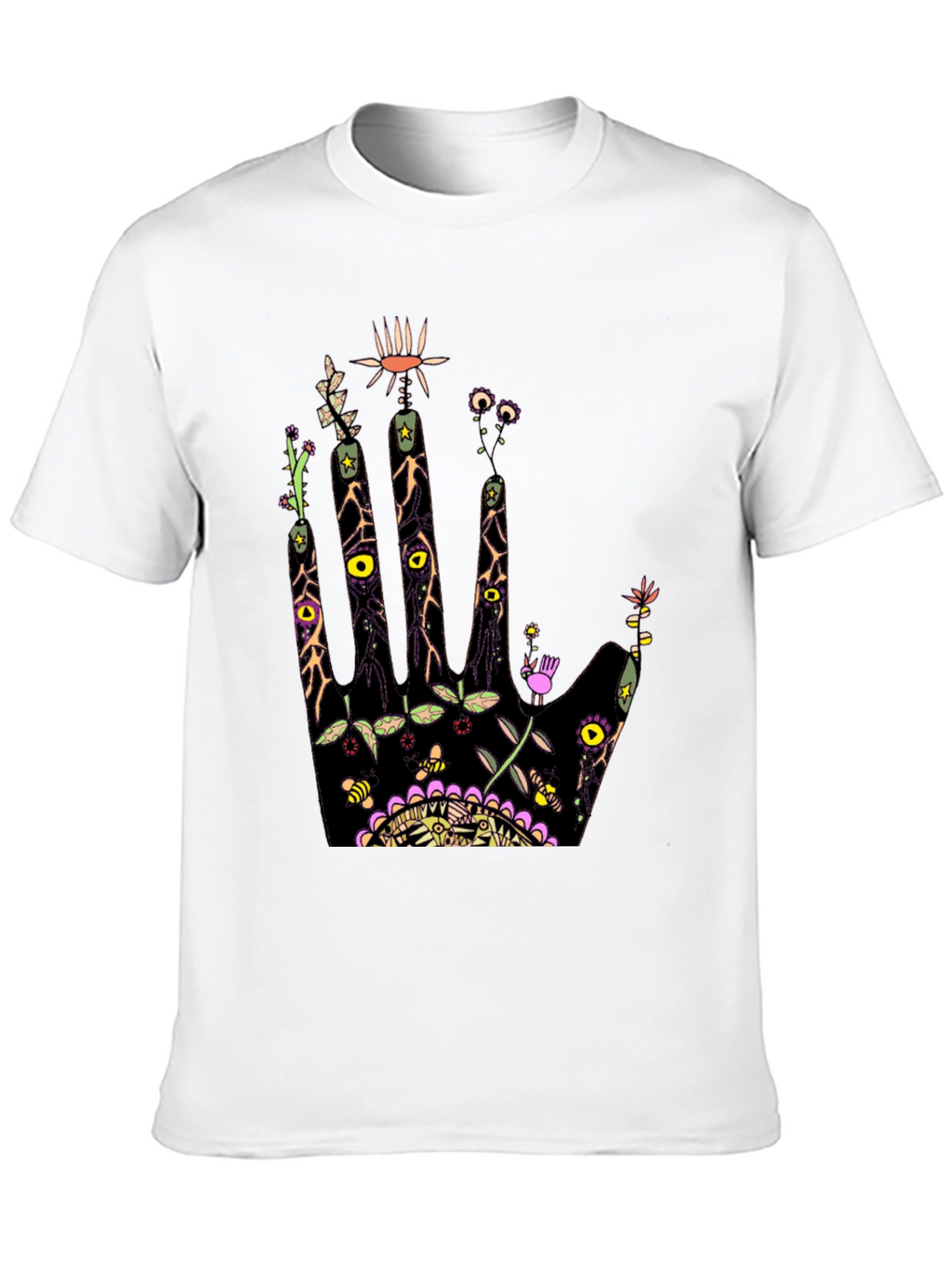 Abstract Floral Hand Print Tee
