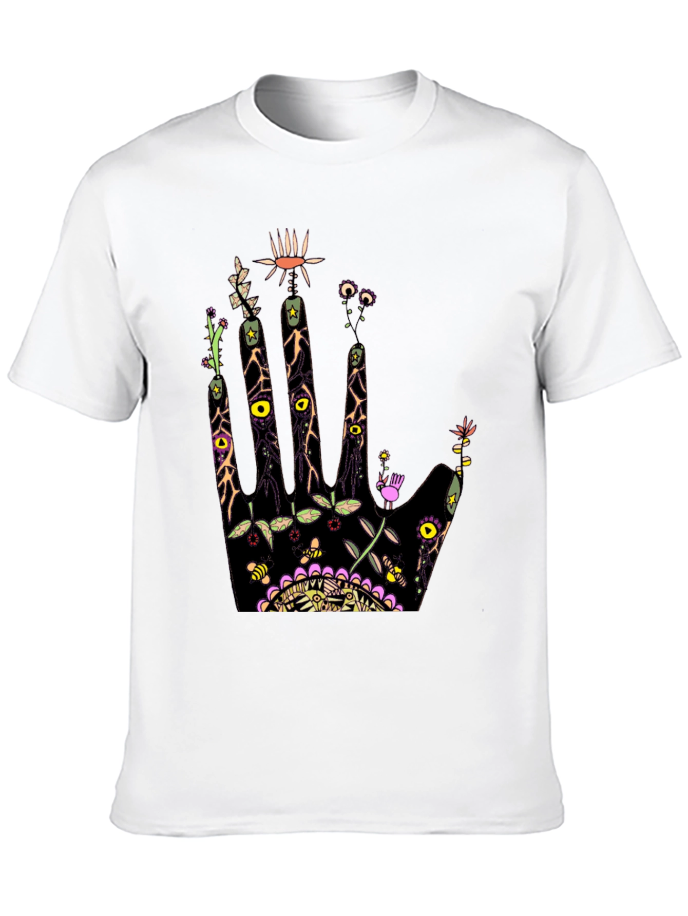 Abstract Floral Hand Print Tee