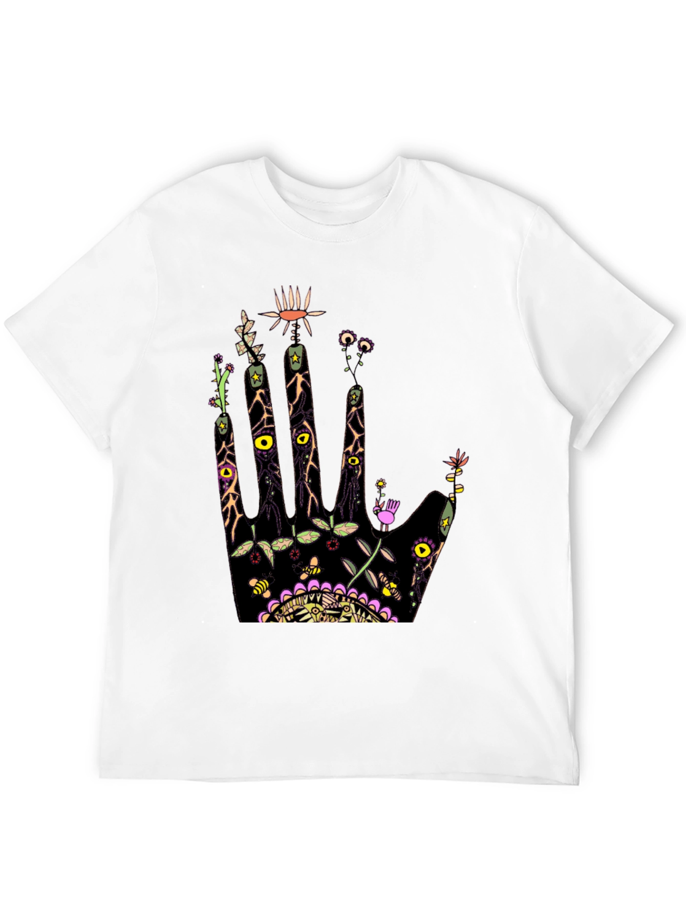 Abstract Floral Hand Print Tee