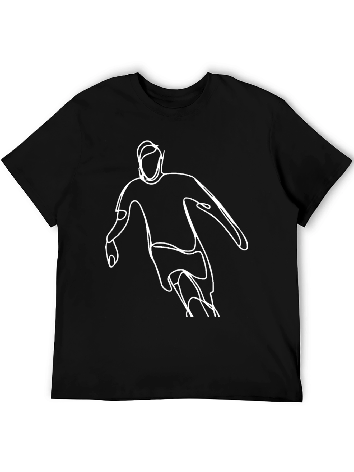 Abstract Athlete Graphic Tee - Stylish Minimalist Design