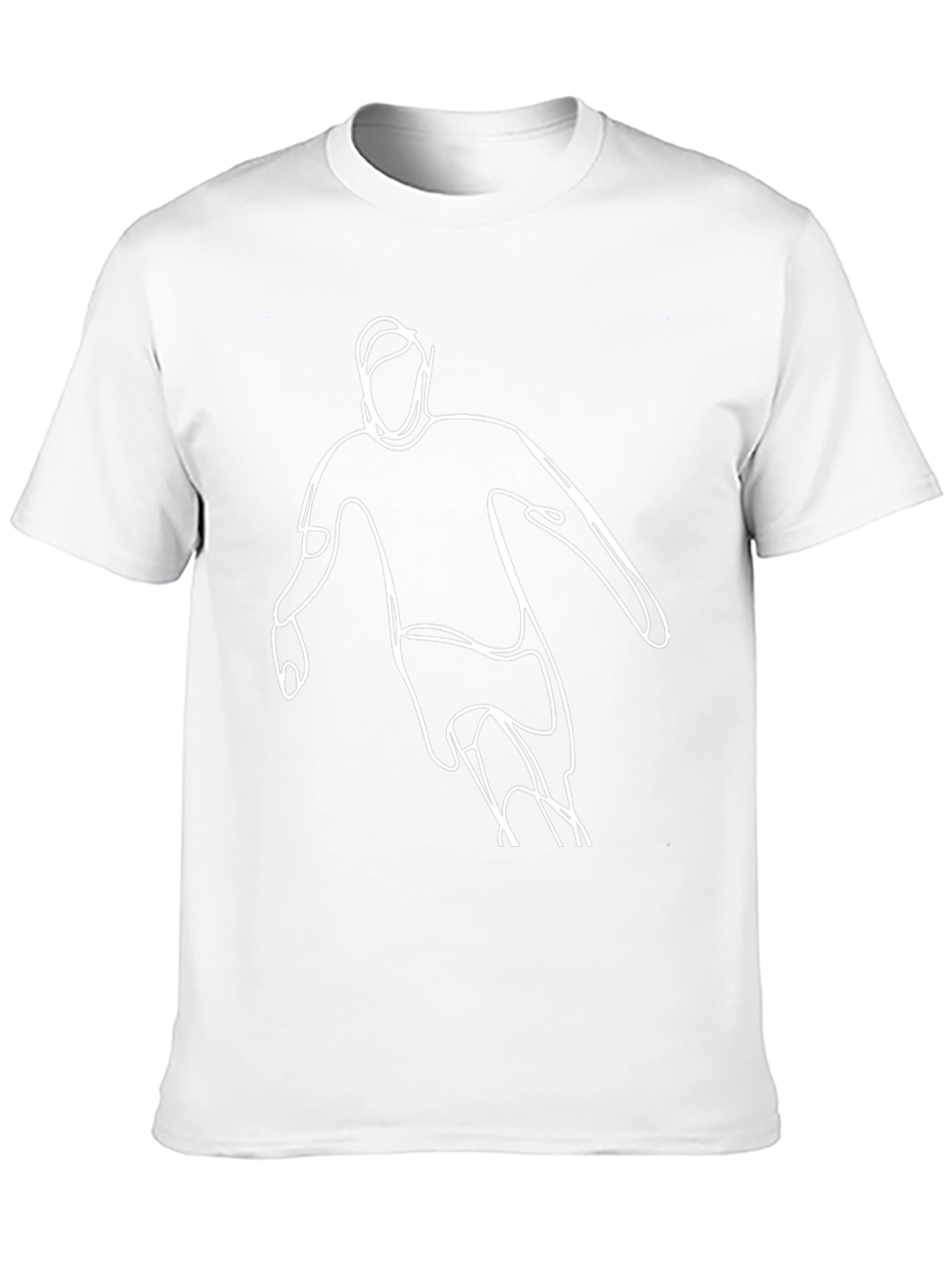 Abstract Athlete Graphic Tee - Stylish Minimalist Design