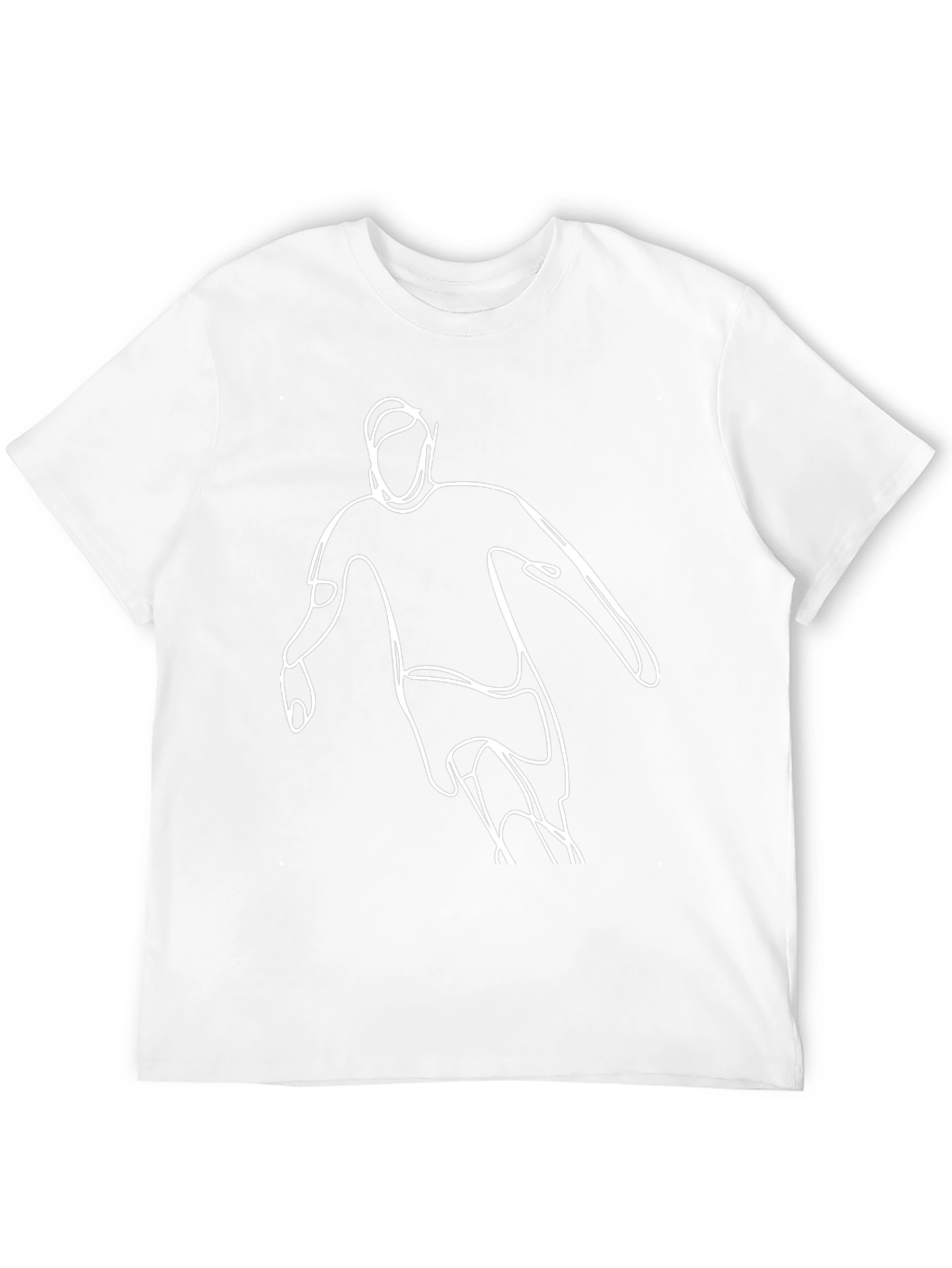 Abstract Athlete Graphic Tee - Stylish Minimalist Design