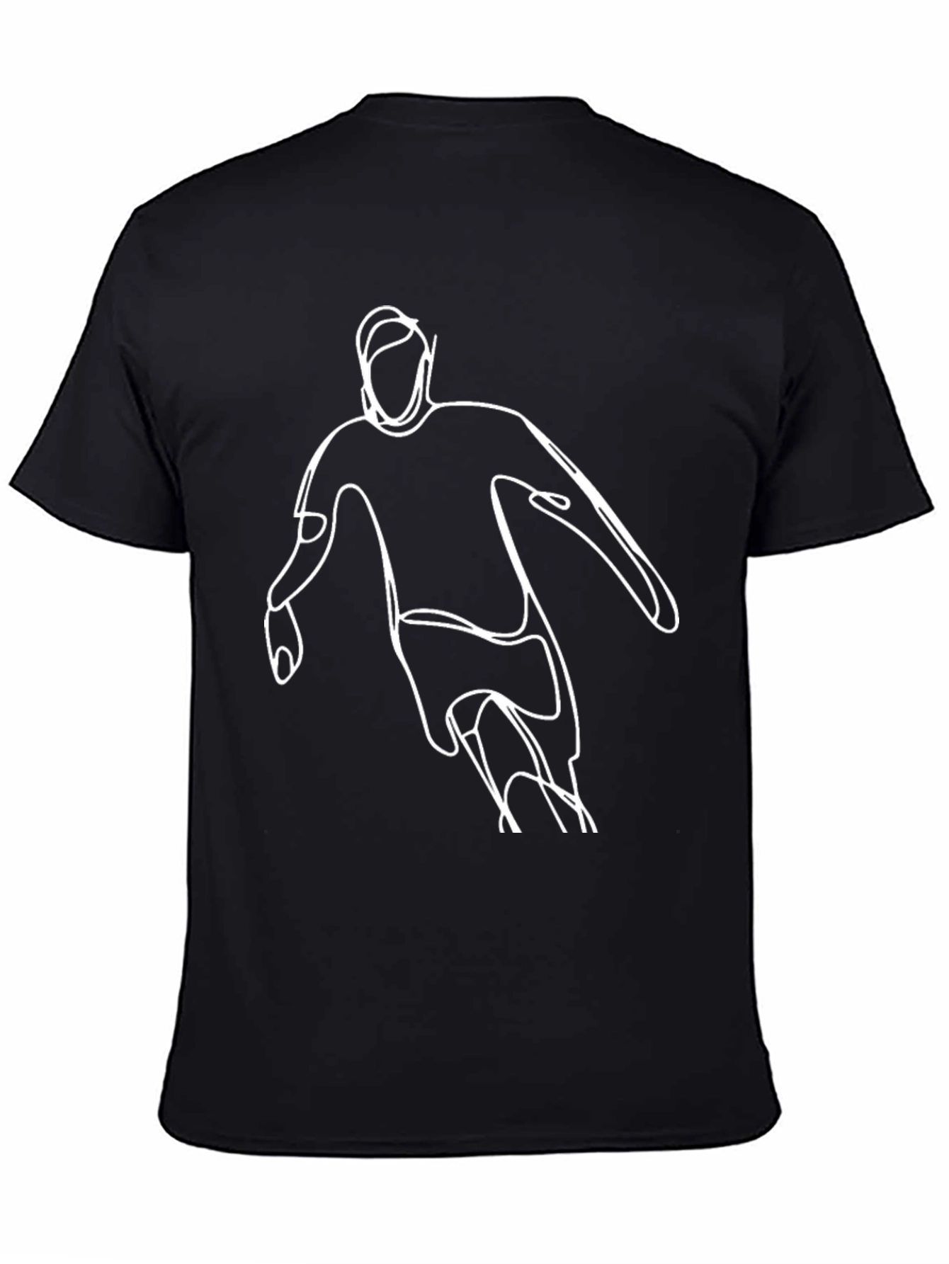 Abstract Athlete Graphic Tee - Stylish Minimalist Design