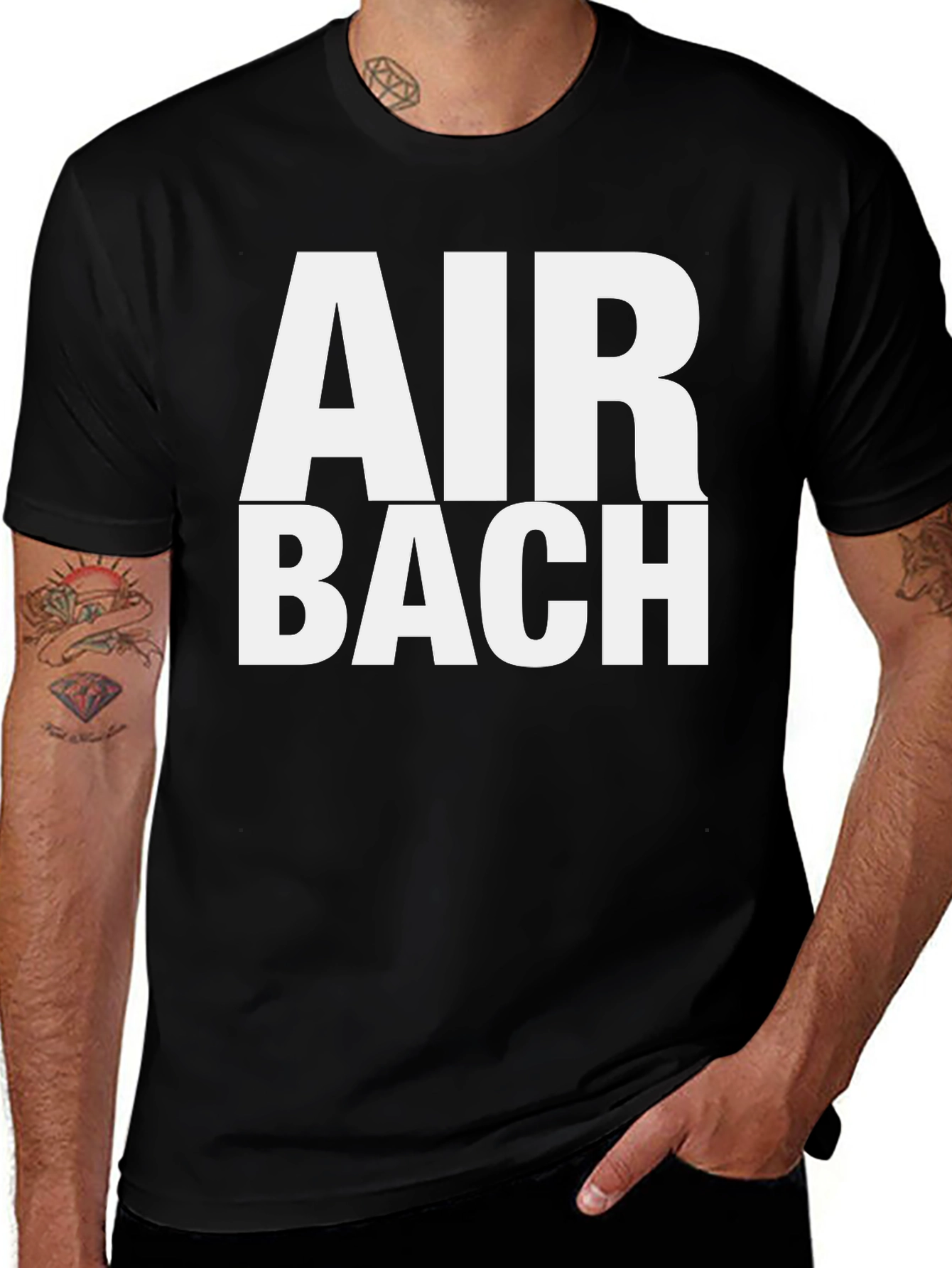 Air Bach Graphic T-Shirt - Black Cotton Tee