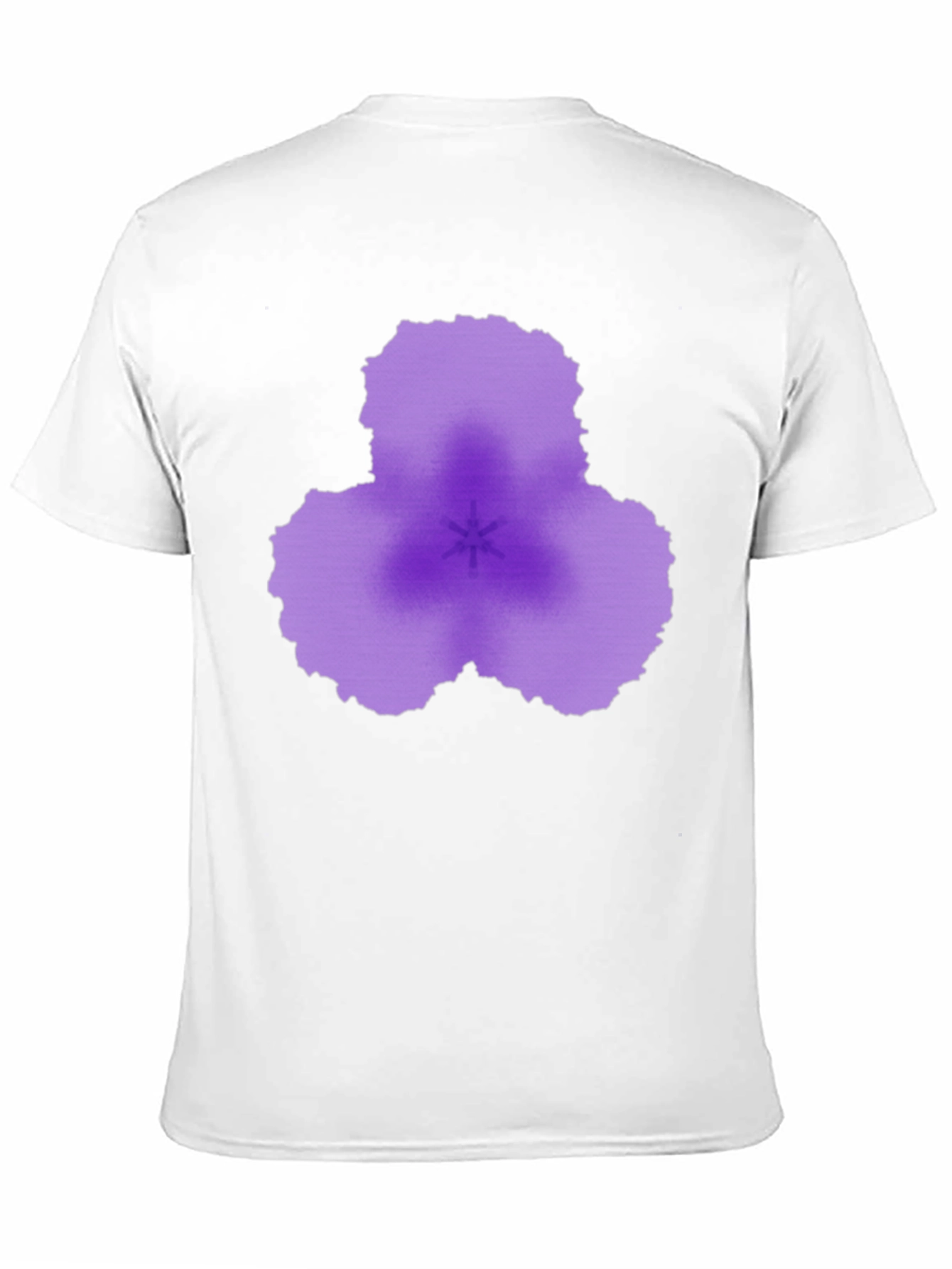 Abstract Purple Flower Black T-Shirt