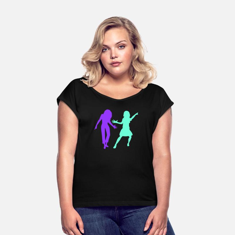2 Party Women Couple Two Dance Friends Silhouette
