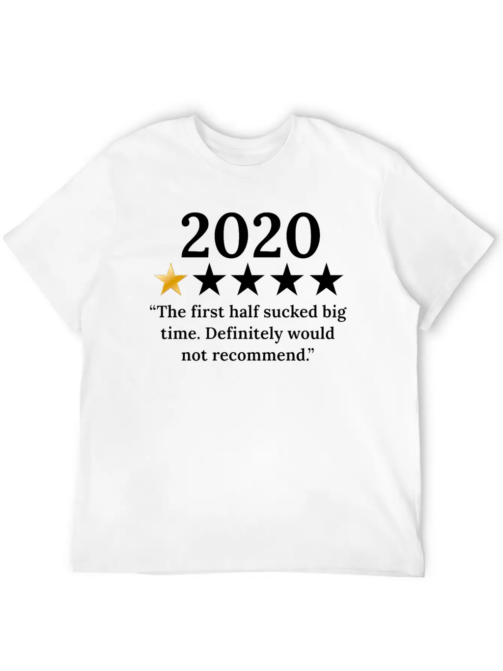 2020 Review 1/5 Feedback "Would Not Recommend" Classic Fit Graphic Tee For Daily Comfort – Unisex Cotton Shirt
