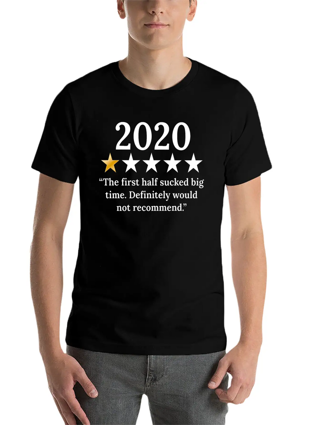 2020 Review 1/5 Feedback "Would Not Recommend" Classic Fit Graphic Tee For Daily Comfort – Unisex Cotton Shirt