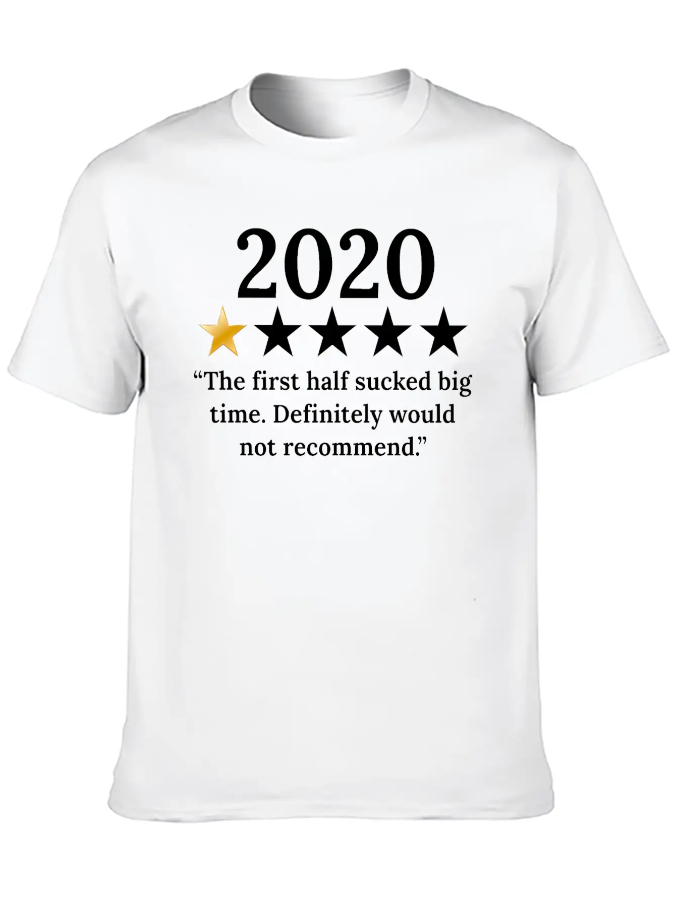 2020 Review 1/5 Feedback "Would Not Recommend" Classic Fit Graphic Tee For Daily Comfort – Unisex Cotton Shirt