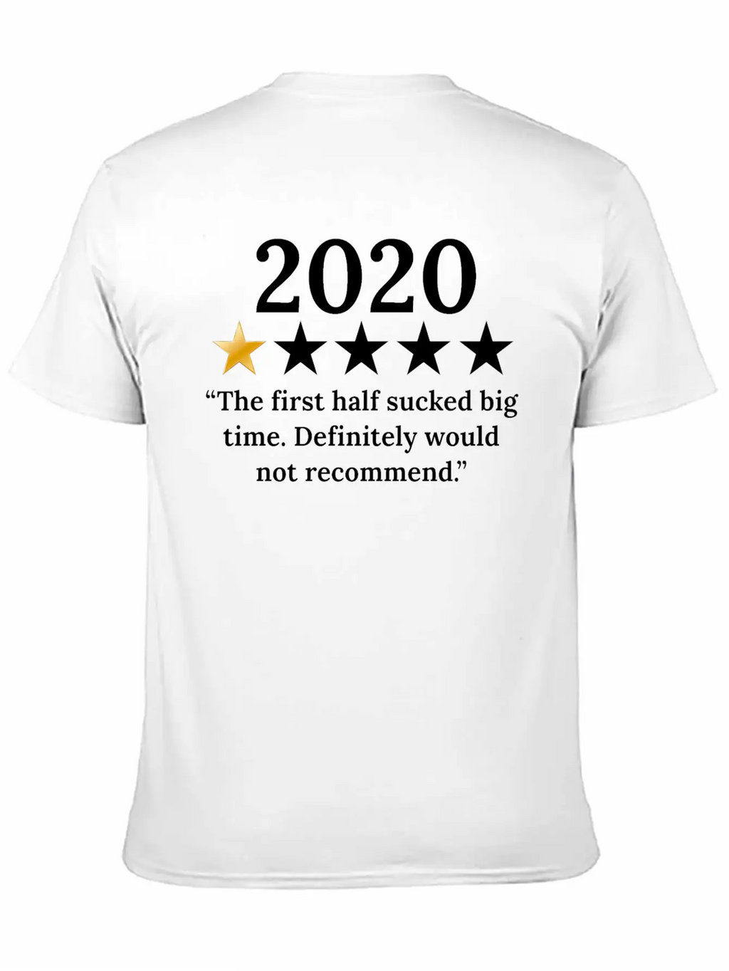 2020 Review 1/5 Feedback "Would Not Recommend" Classic Fit Graphic Tee For Daily Comfort – Unisex Cotton Shirt