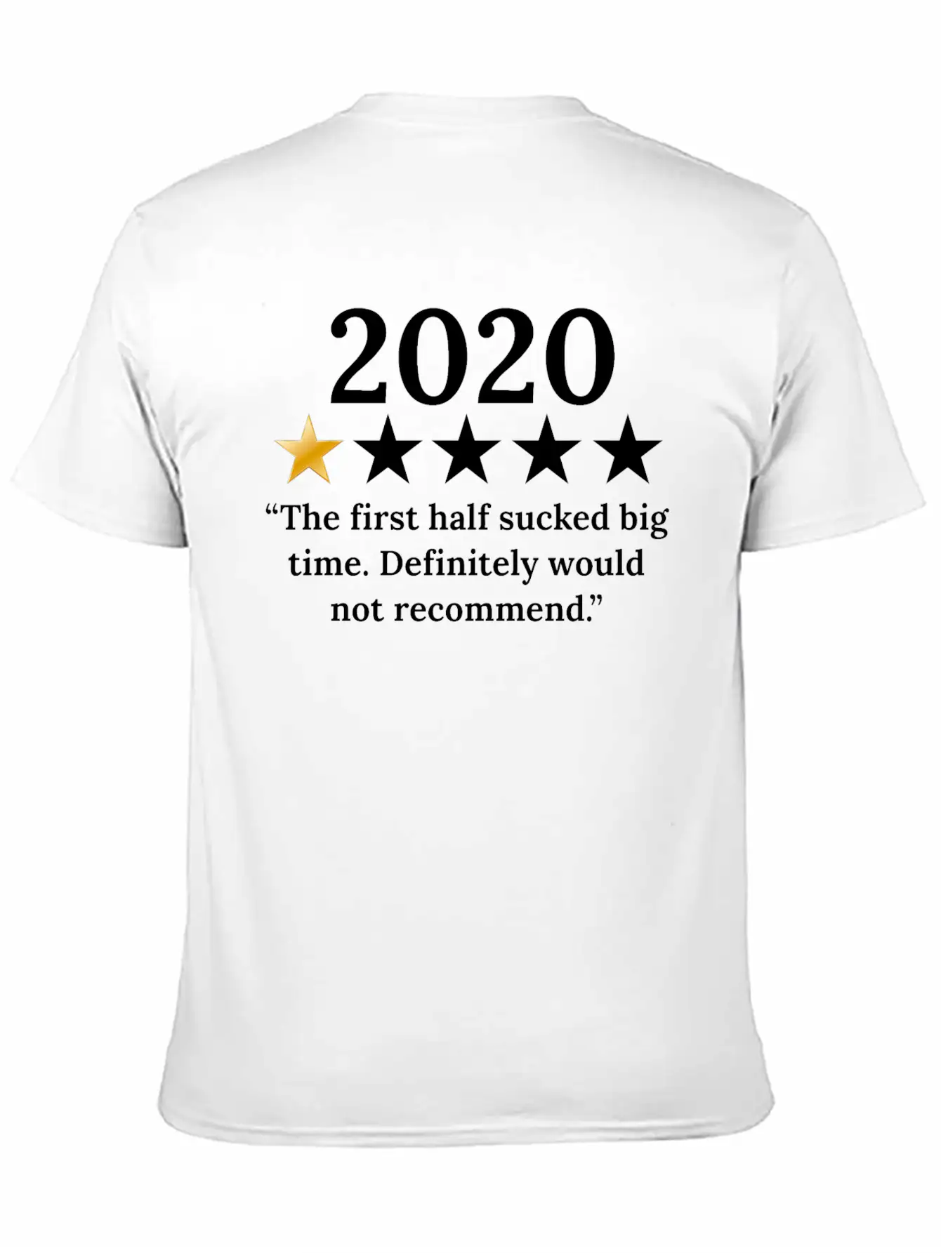 2020 Review 1/5 Feedback "Would Not Recommend" Classic Fit Graphic Tee For Daily Comfort – Unisex Cotton Shirt