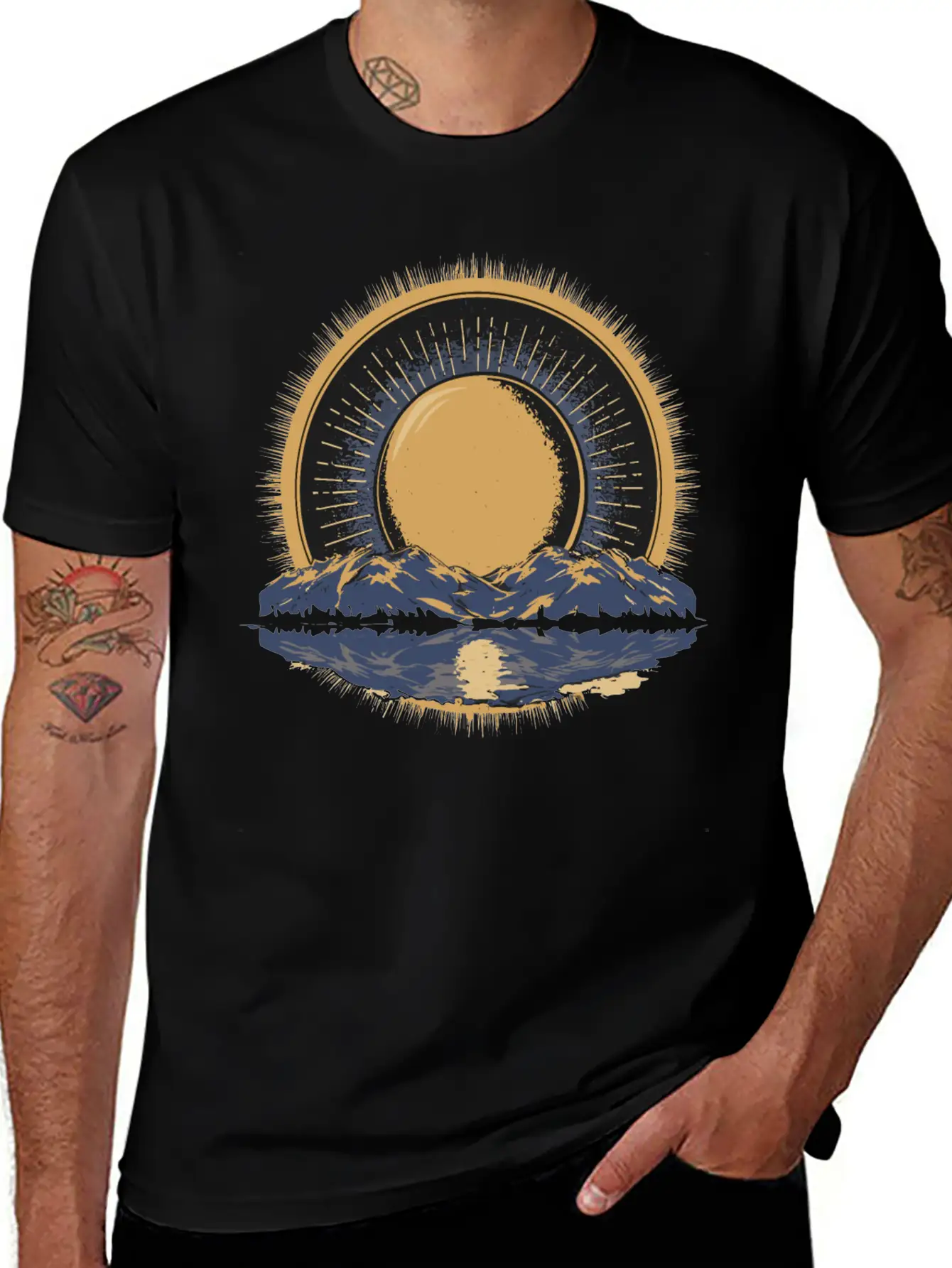 2024 Solar Eclipse American Totality Timeless Short Sleeve Tee – Comfy And Minimalist Design