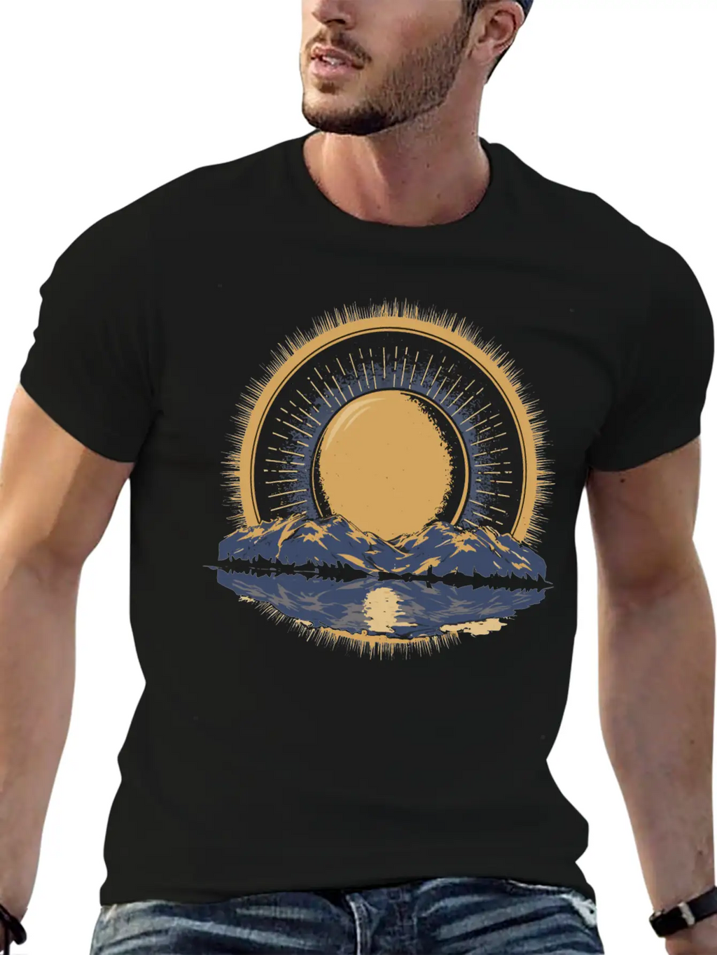 2024 Solar Eclipse American Totality Timeless Short Sleeve Tee – Comfy And Minimalist Design