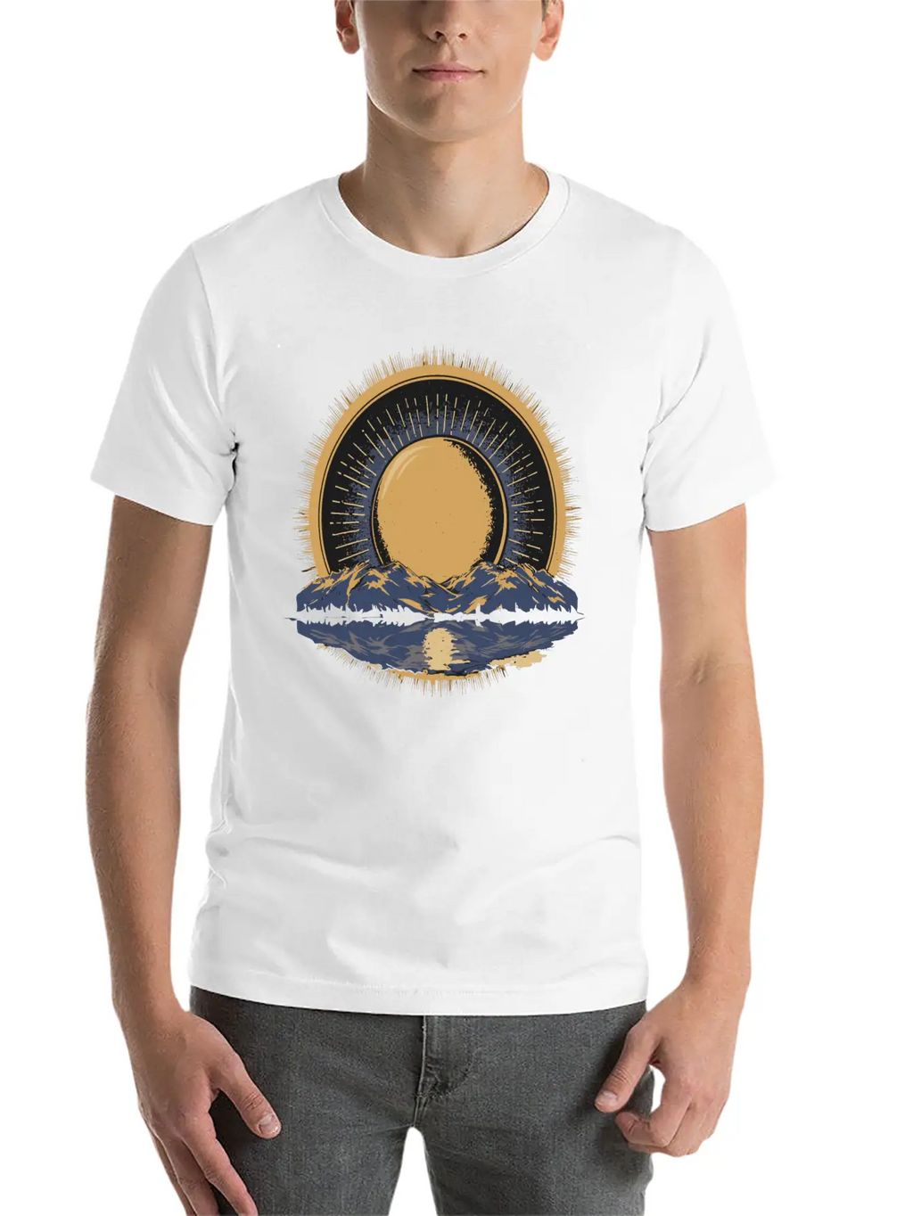 2024 Solar Eclipse American Totality Timeless Short Sleeve Tee – Comfy And Minimalist Design