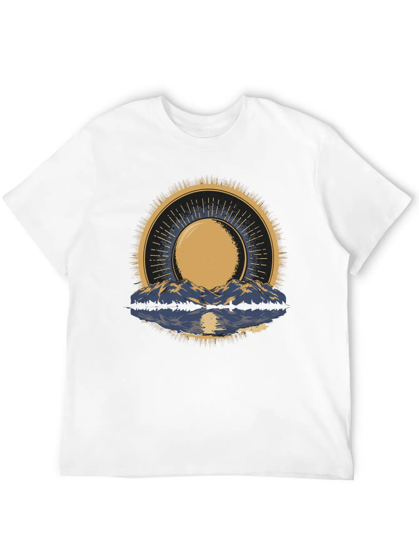 2024 Solar Eclipse American Totality Timeless Short Sleeve Tee – Comfy And Minimalist Design