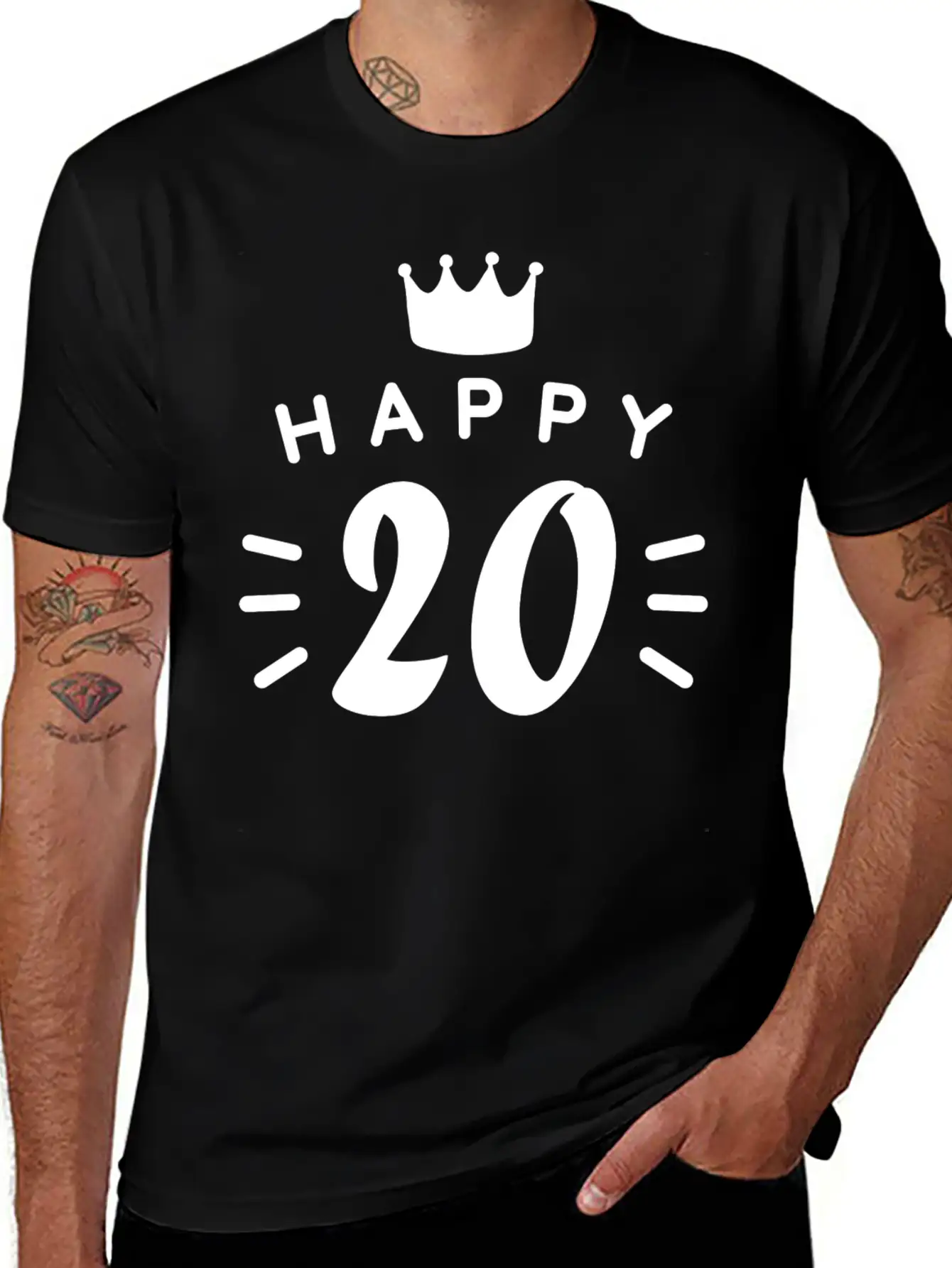 20th Birthday 20 Years Old Happy Birthday Saying Classic Fit Graphic Tee For Daily Comfort – Unisex Cotton Shirt