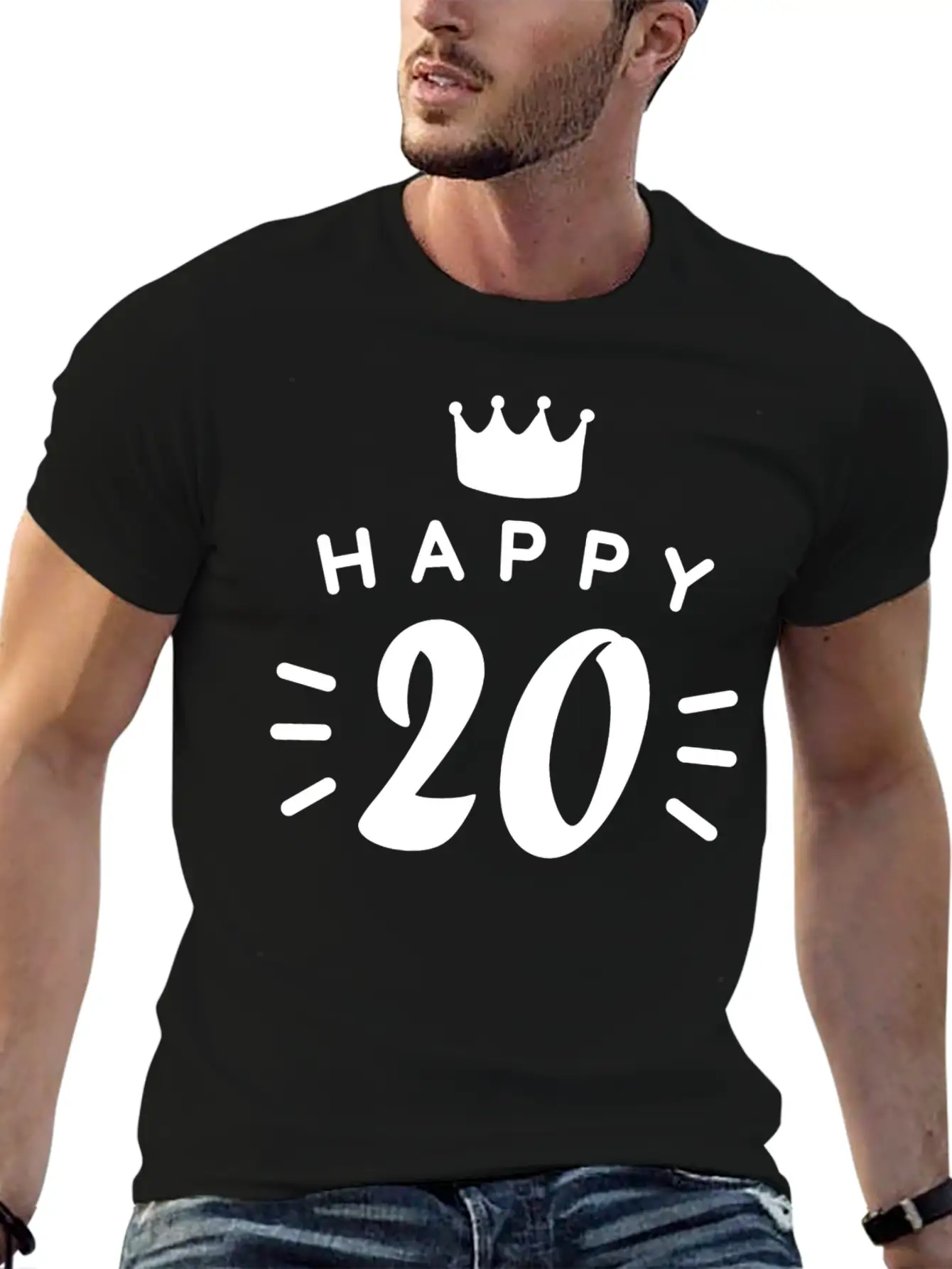 20th Birthday 20 Years Old Happy Birthday Saying Classic Fit Graphic Tee For Daily Comfort – Unisex Cotton Shirt