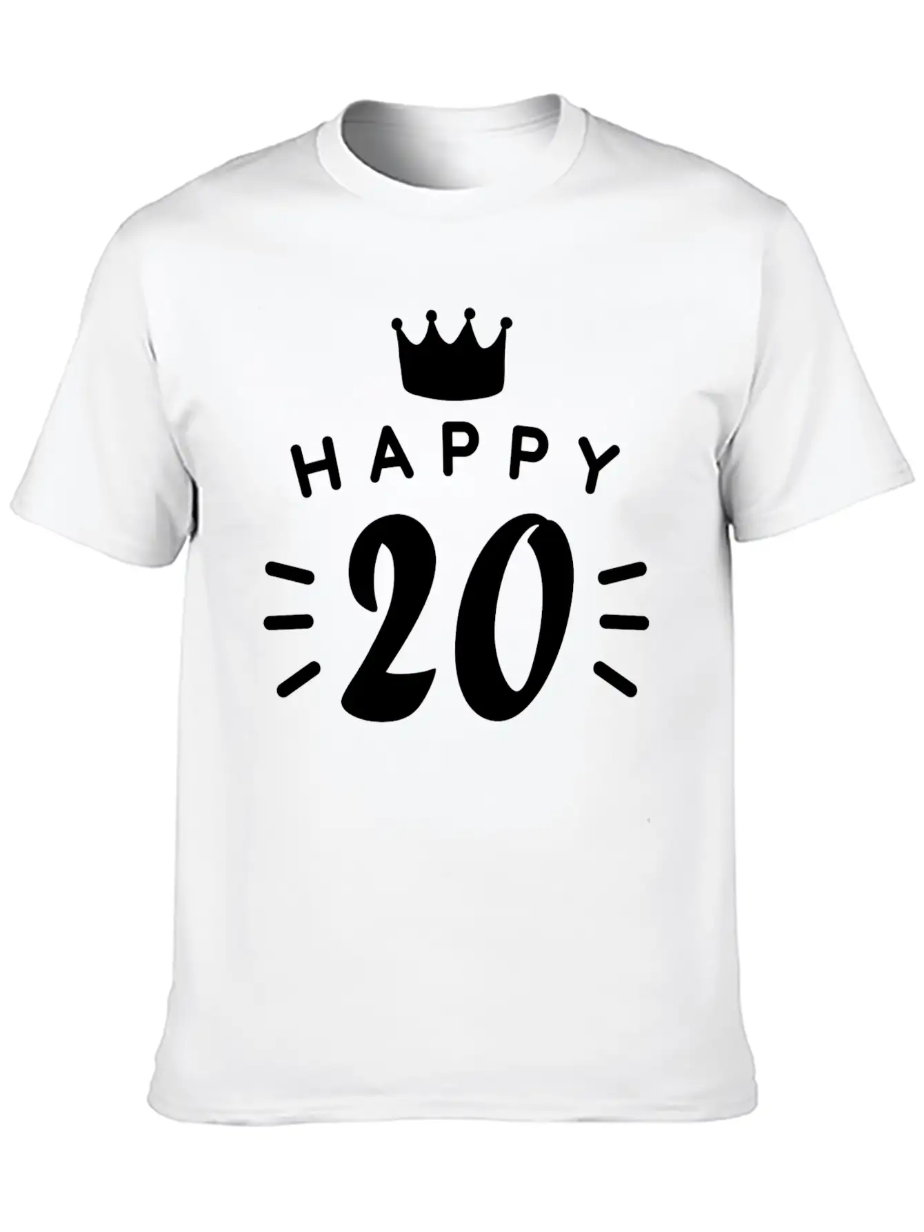 20th Birthday 20 Years Old Happy Birthday Saying Classic Fit Graphic Tee For Daily Comfort – Unisex Cotton Shirt