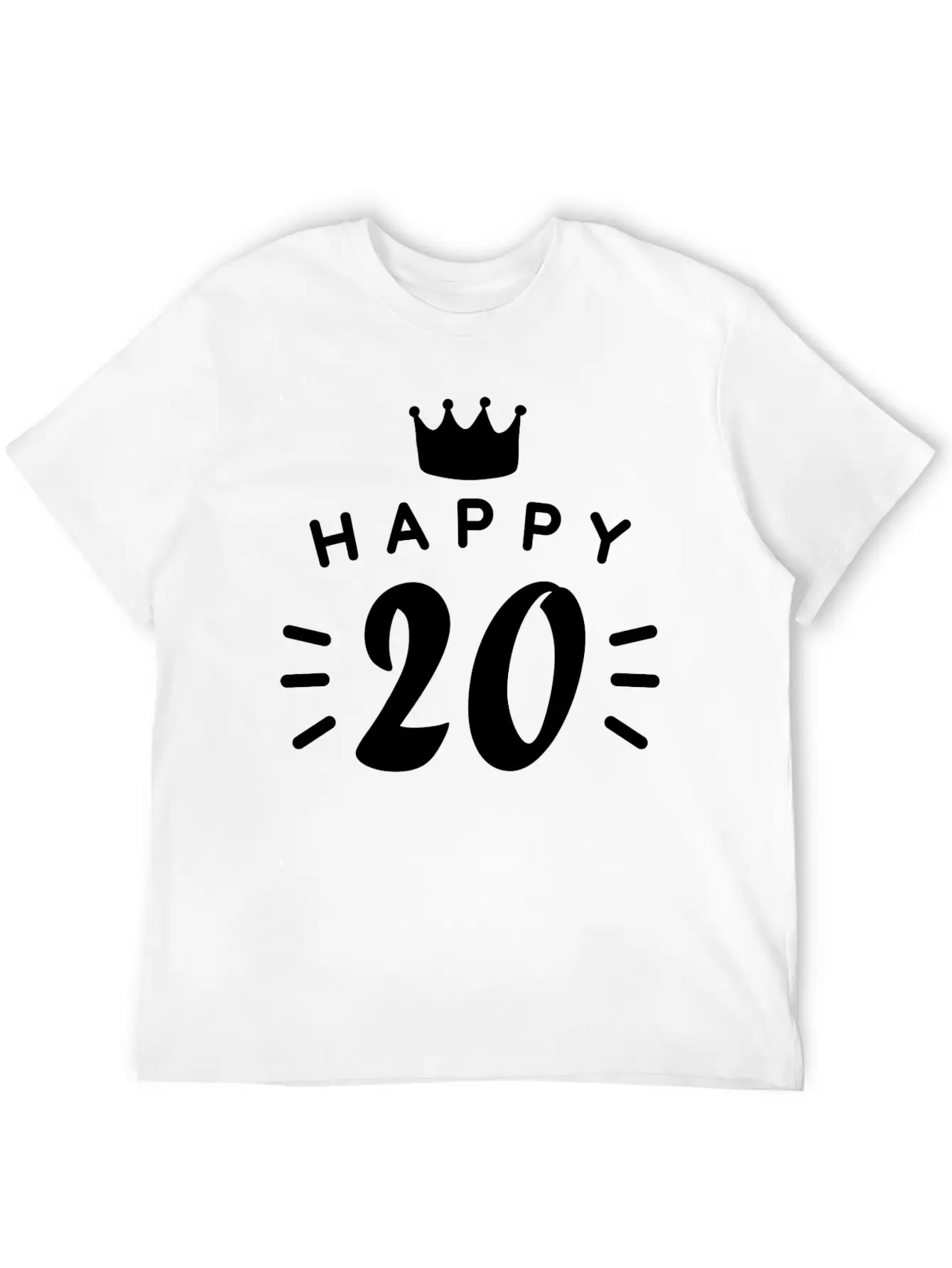20th Birthday 20 Years Old Happy Birthday Saying Classic Fit Graphic Tee For Daily Comfort – Unisex Cotton Shirt