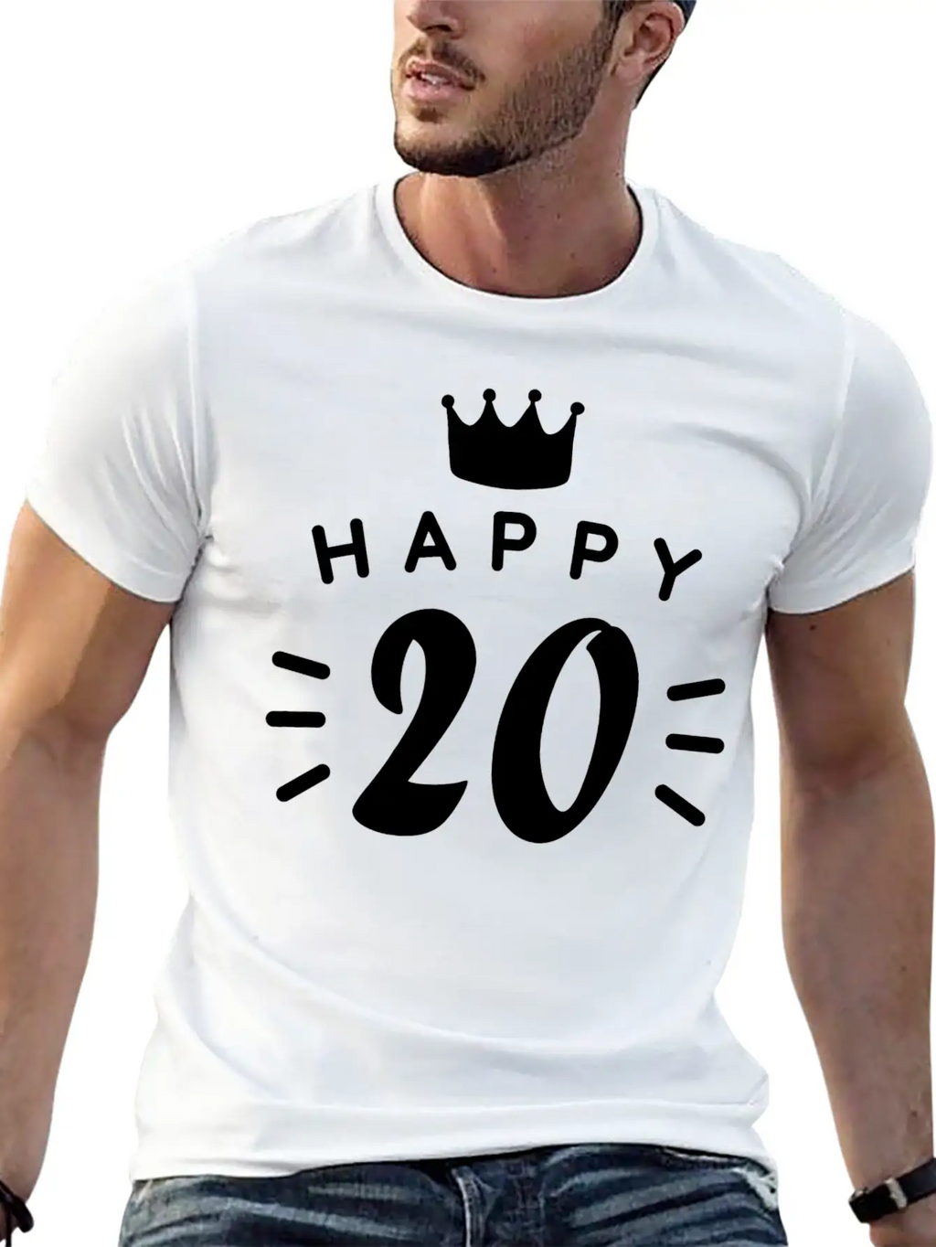 20th Birthday 20 Years Old Happy Birthday Saying Classic Fit Graphic Tee For Daily Comfort – Unisex Cotton Shirt