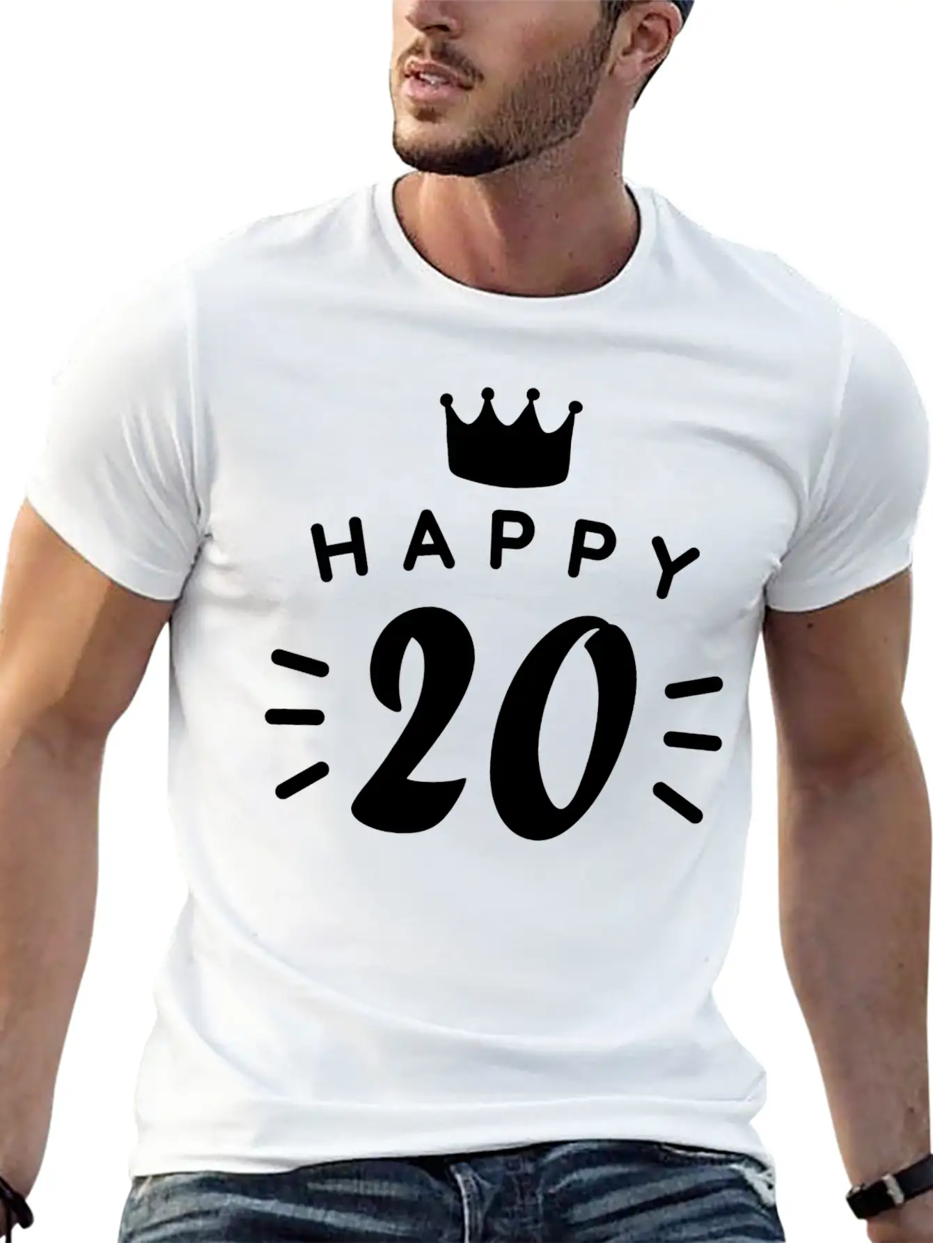 20th Birthday 20 Years Old Happy Birthday Saying Classic Fit Graphic Tee For Daily Comfort – Unisex Cotton Shirt