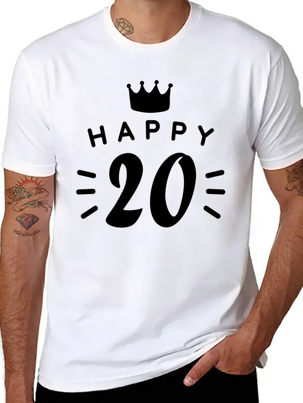 20th Birthday 20 Years Old Happy Birthday Saying Classic Fit Graphic Tee For Daily Comfort – Unisex Cotton Shirt