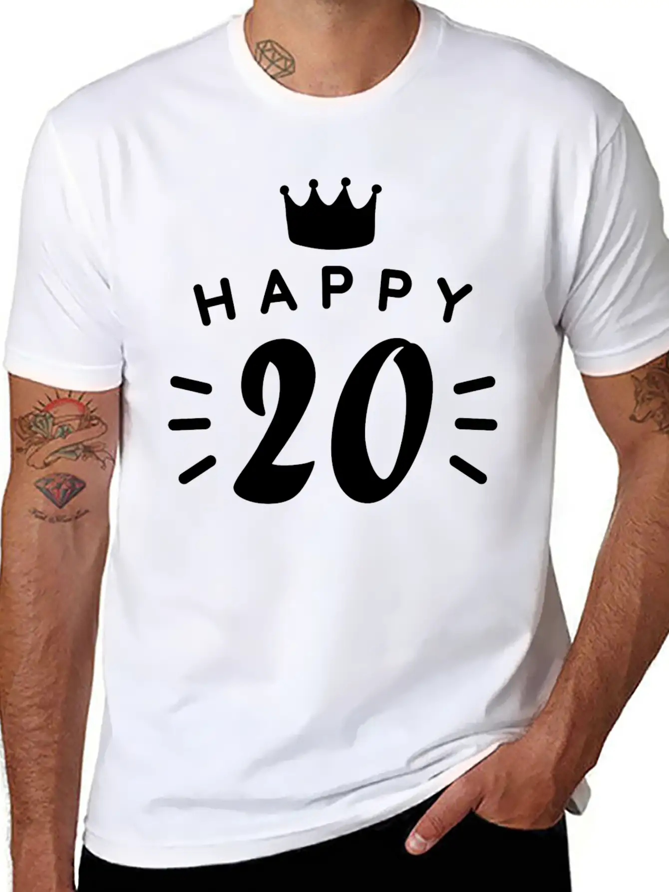 20th Birthday 20 Years Old Happy Birthday Saying Classic Fit Graphic Tee For Daily Comfort – Unisex Cotton Shirt