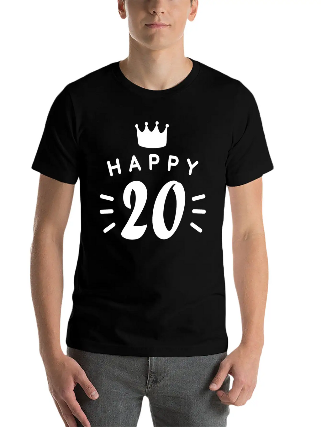 20th Birthday 20 Years Old Happy Birthday Saying Classic Fit Graphic Tee For Daily Comfort – Unisex Cotton Shirt