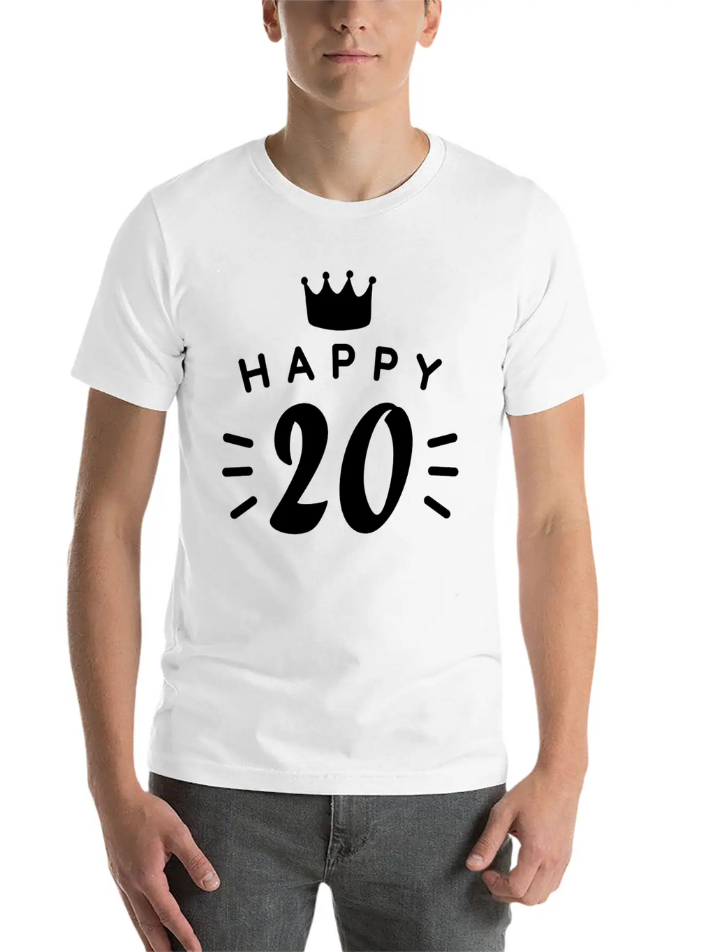 20th Birthday 20 Years Old Happy Birthday Saying Classic Fit Graphic Tee For Daily Comfort – Unisex Cotton Shirt