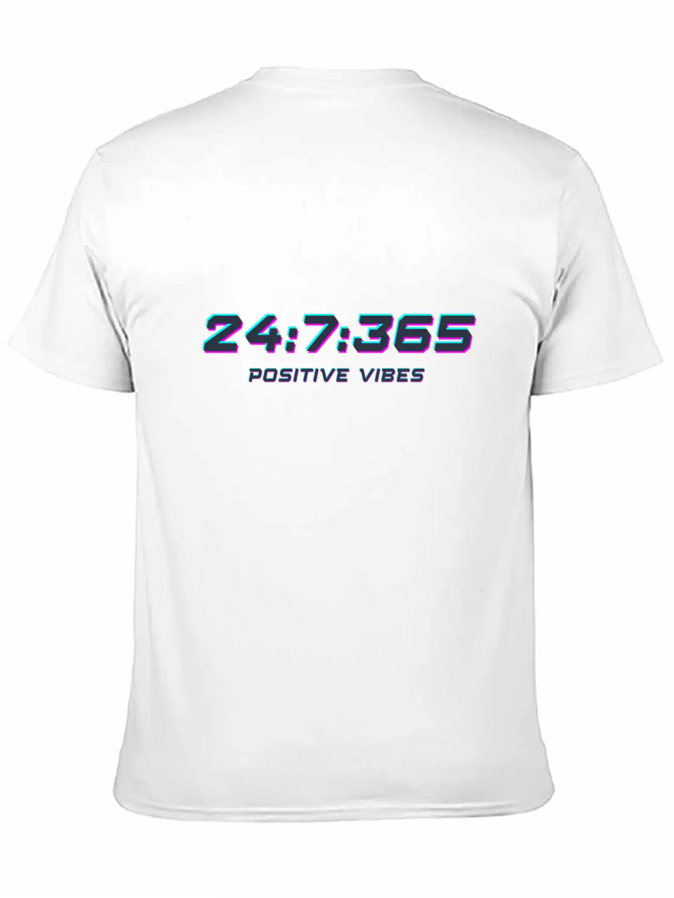 24:7:365 Positive Vibes Classic Crew Neck Graphic Tee – Everyday Minimal Look