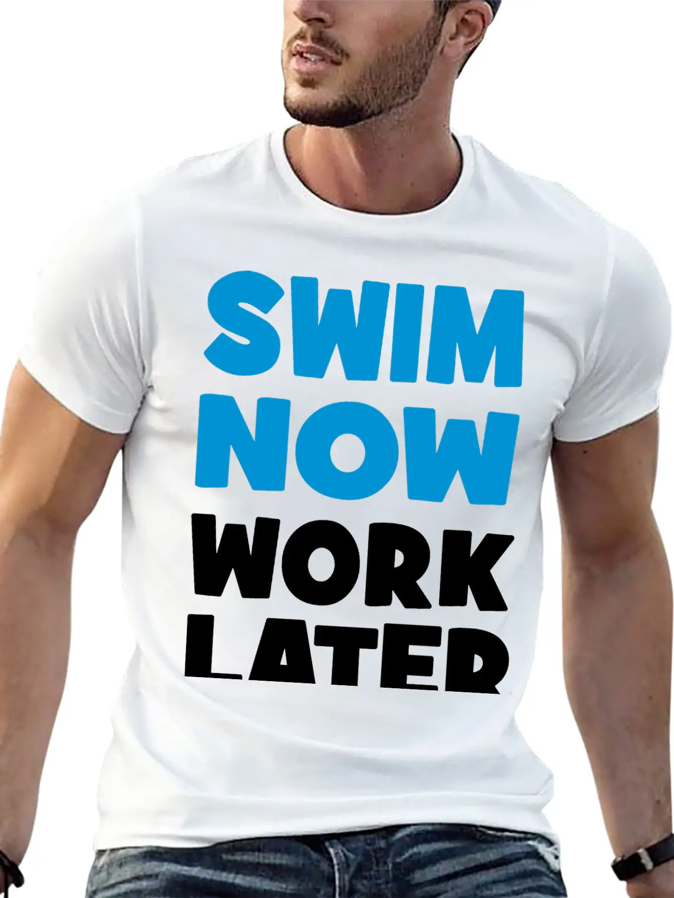 2541614 112954035 Schwimmen Basic Graphic T-Shirt – Daily Comfort In Soft Cotton