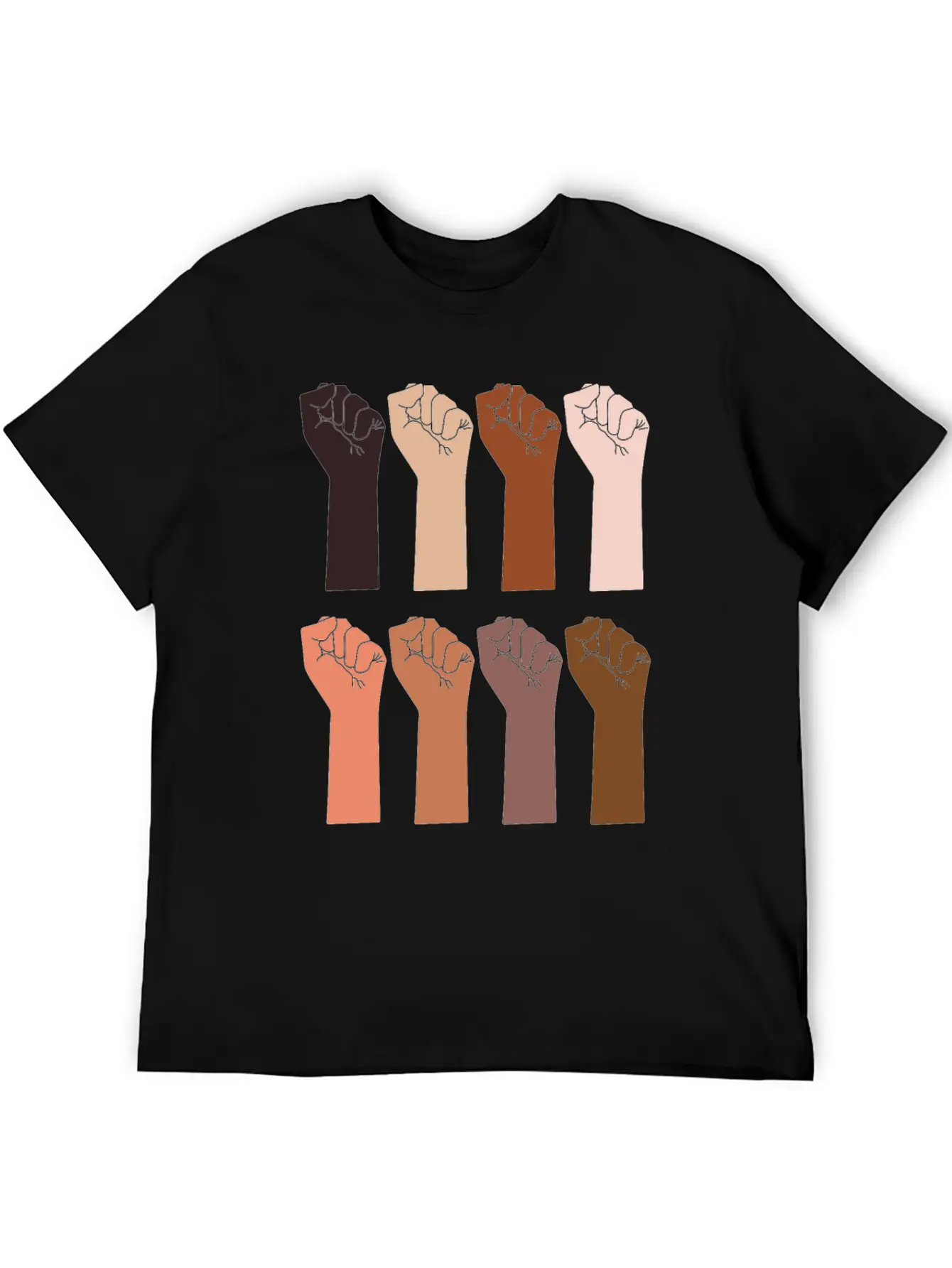 29 Hand Skin Tone 01 Classic Crew Neck Graphic Tee – Everyday Minimal Look