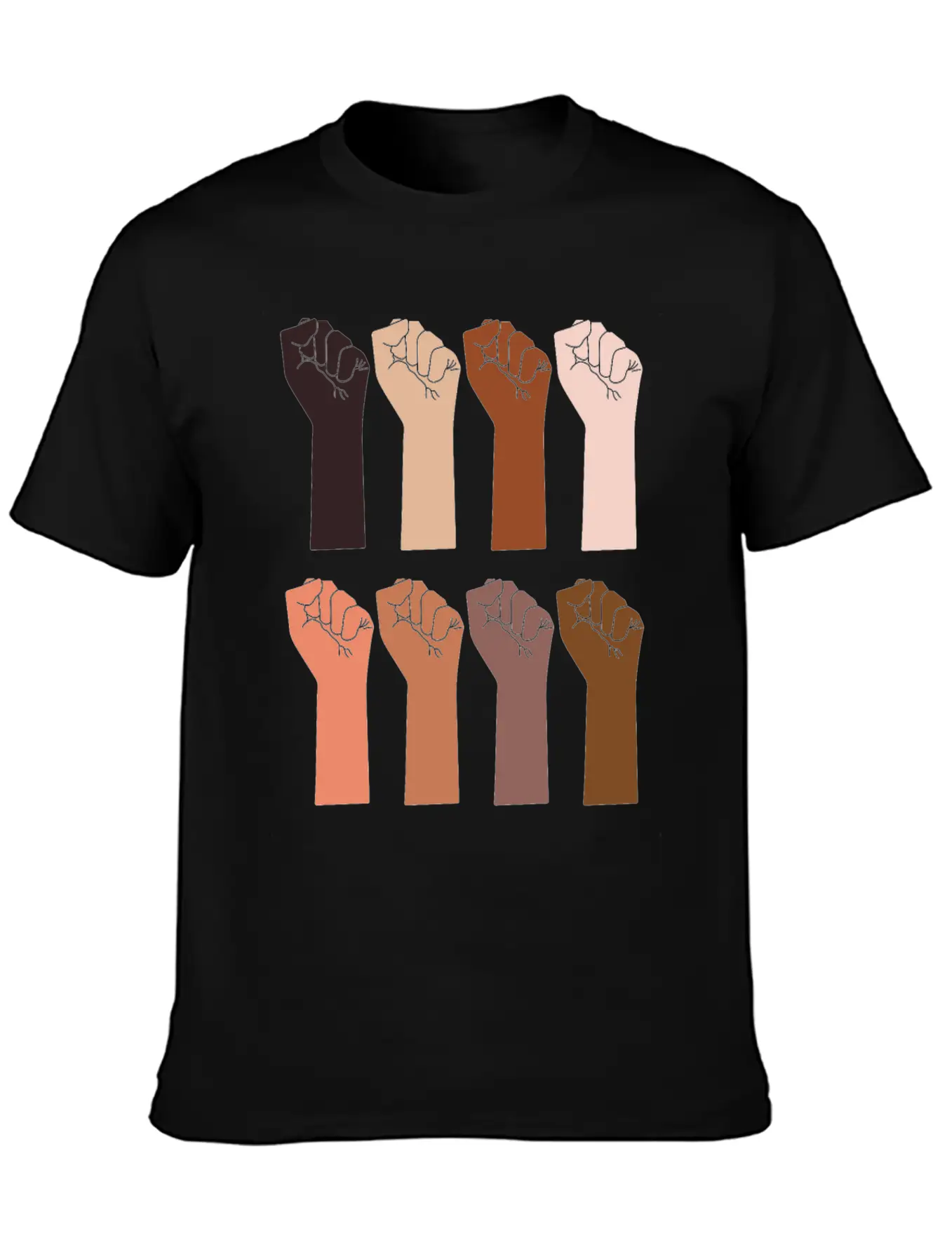 29 Hand Skin Tone 01 Classic Crew Neck Graphic Tee – Everyday Minimal Look