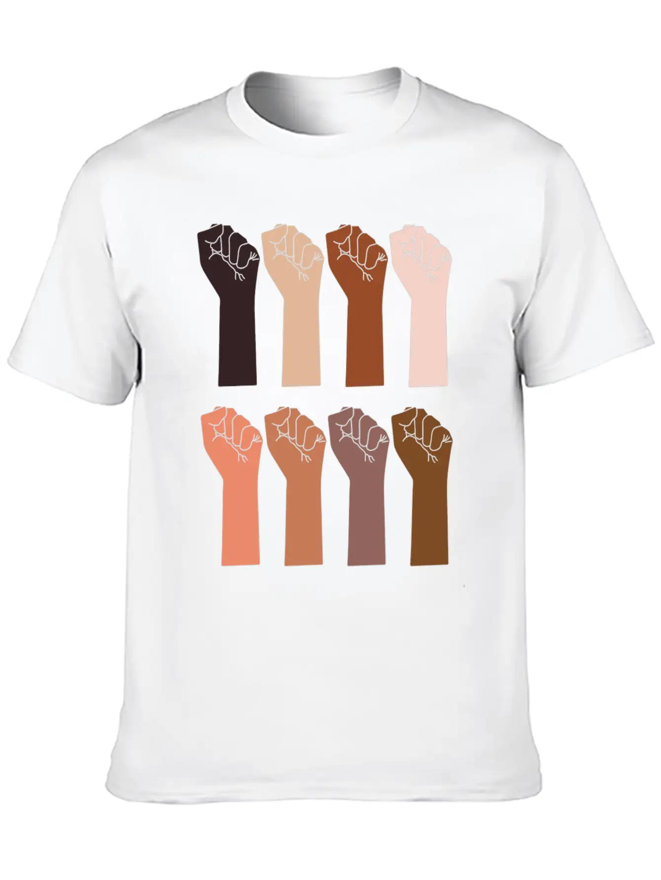 29 Hand Skin Tone 01 Classic Crew Neck Graphic Tee – Everyday Minimal Look