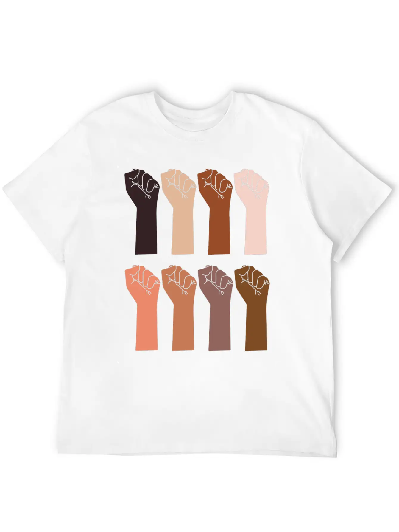 29 Hand Skin Tone 01 Classic Crew Neck Graphic Tee – Everyday Minimal Look