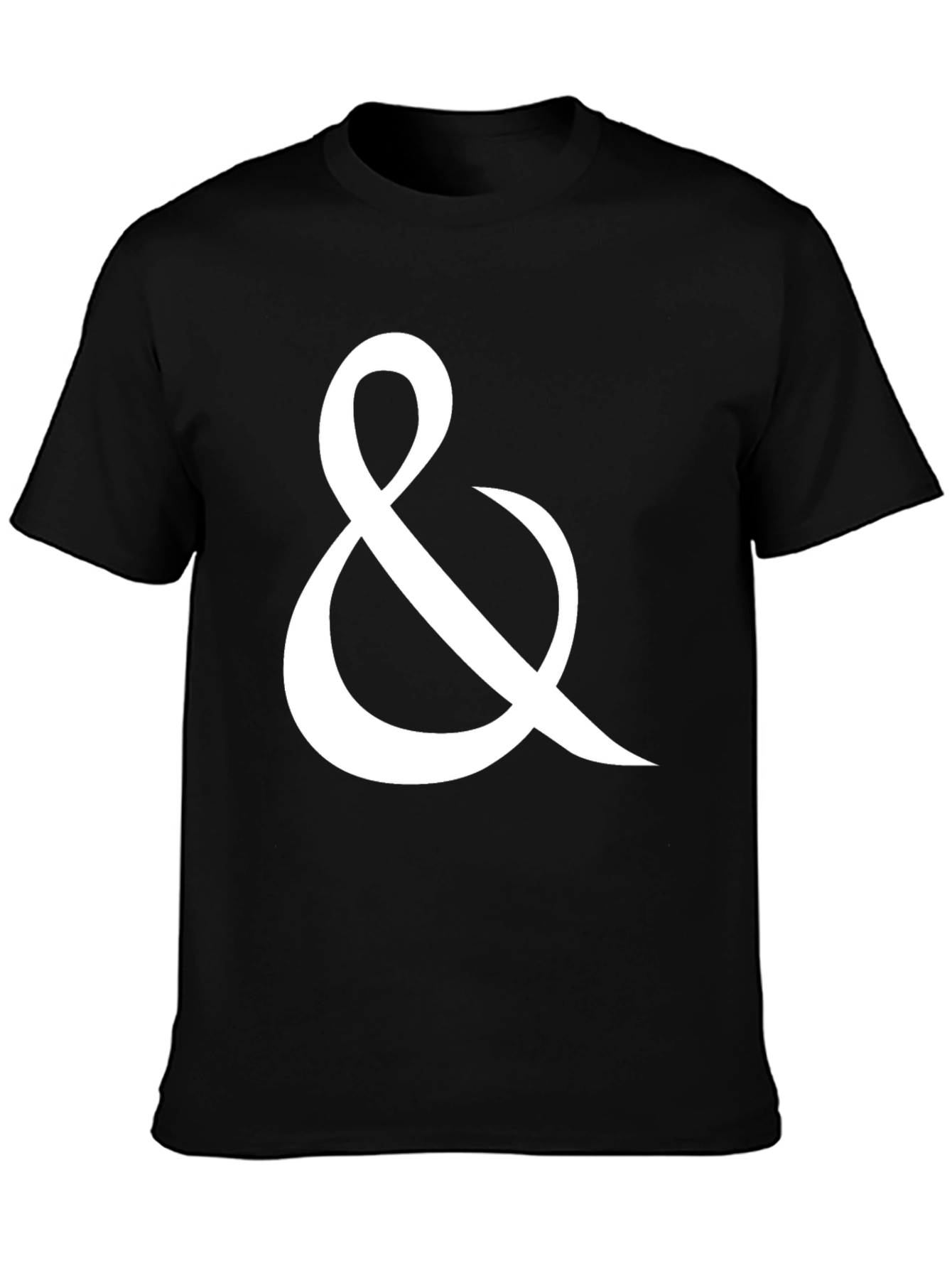 Ampersand Graphic Tee - Black Cotton Casual T-Shirt