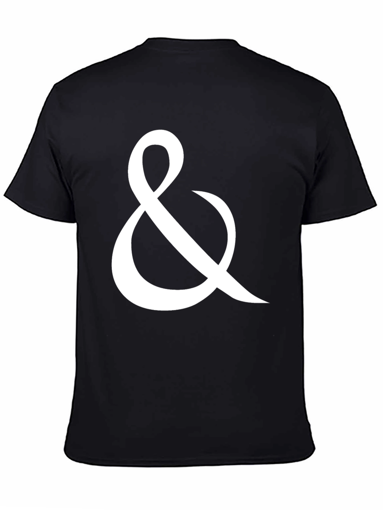 Ampersand Graphic Tee - Black Cotton Casual T-Shirt