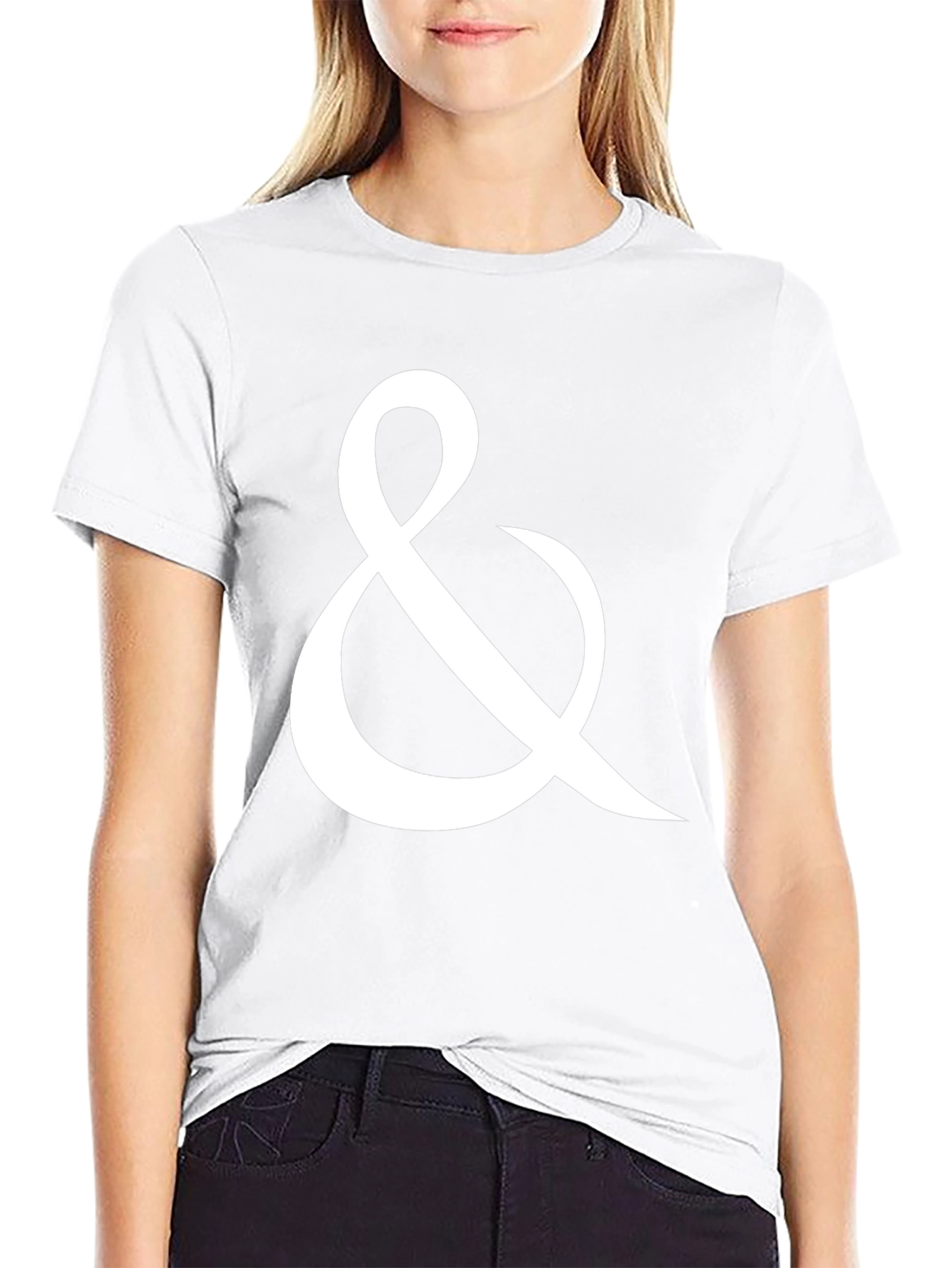 Ampersand Graphic Tee - Black Cotton Casual T-Shirt