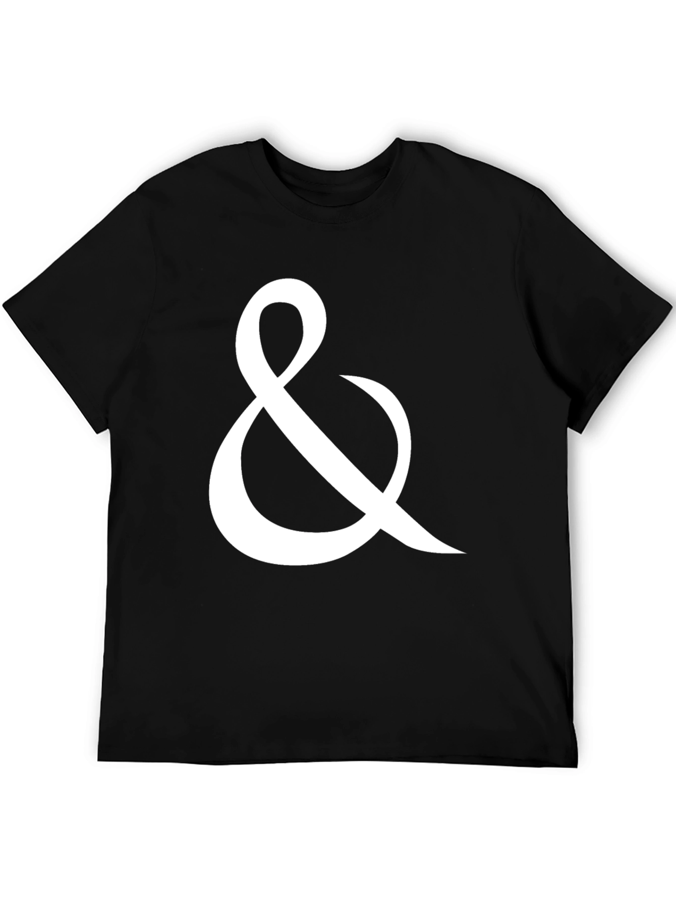 Ampersand Graphic Tee - Black Cotton Casual T-Shirt