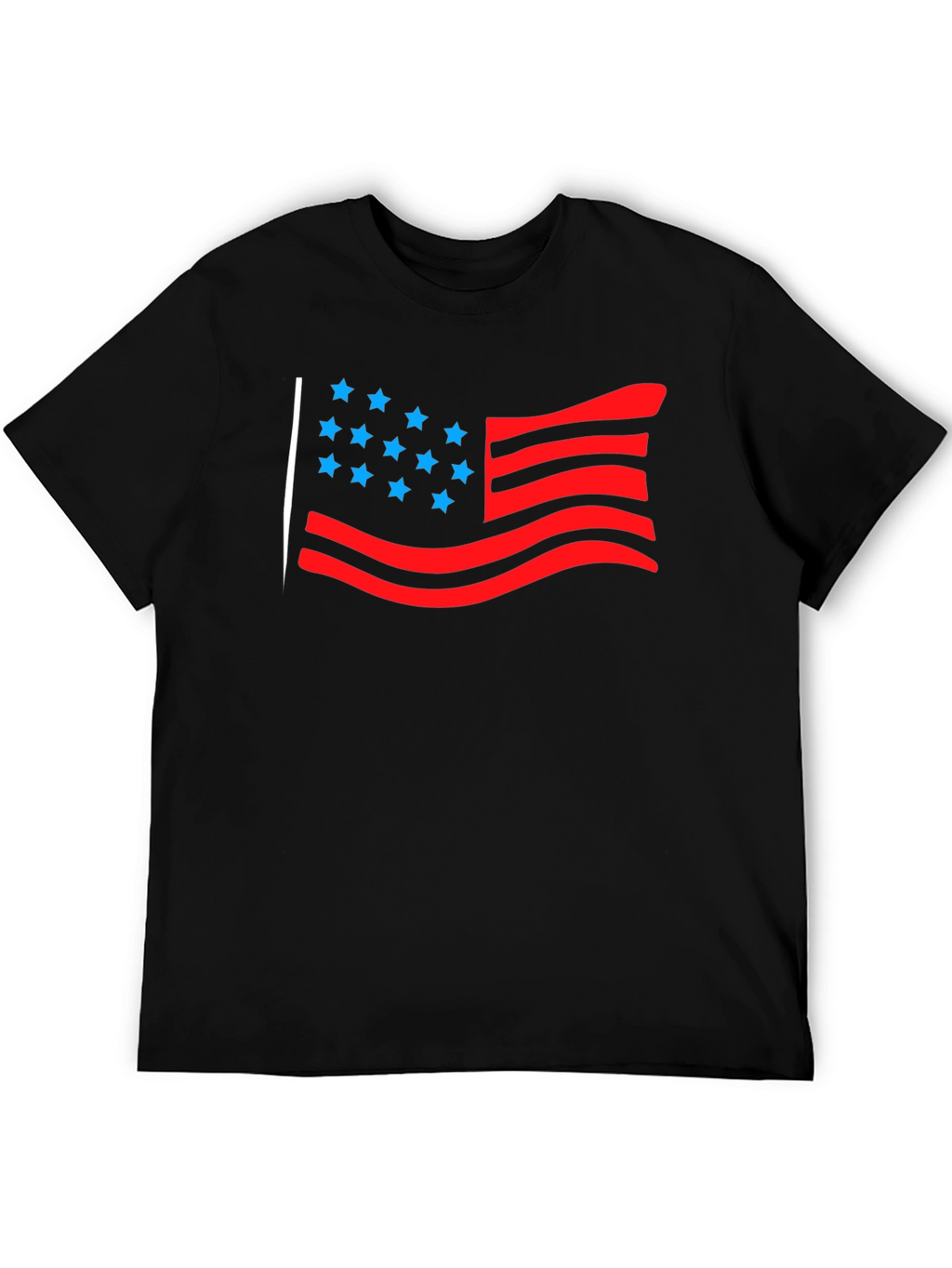 American Flag Graphic Tee - Black